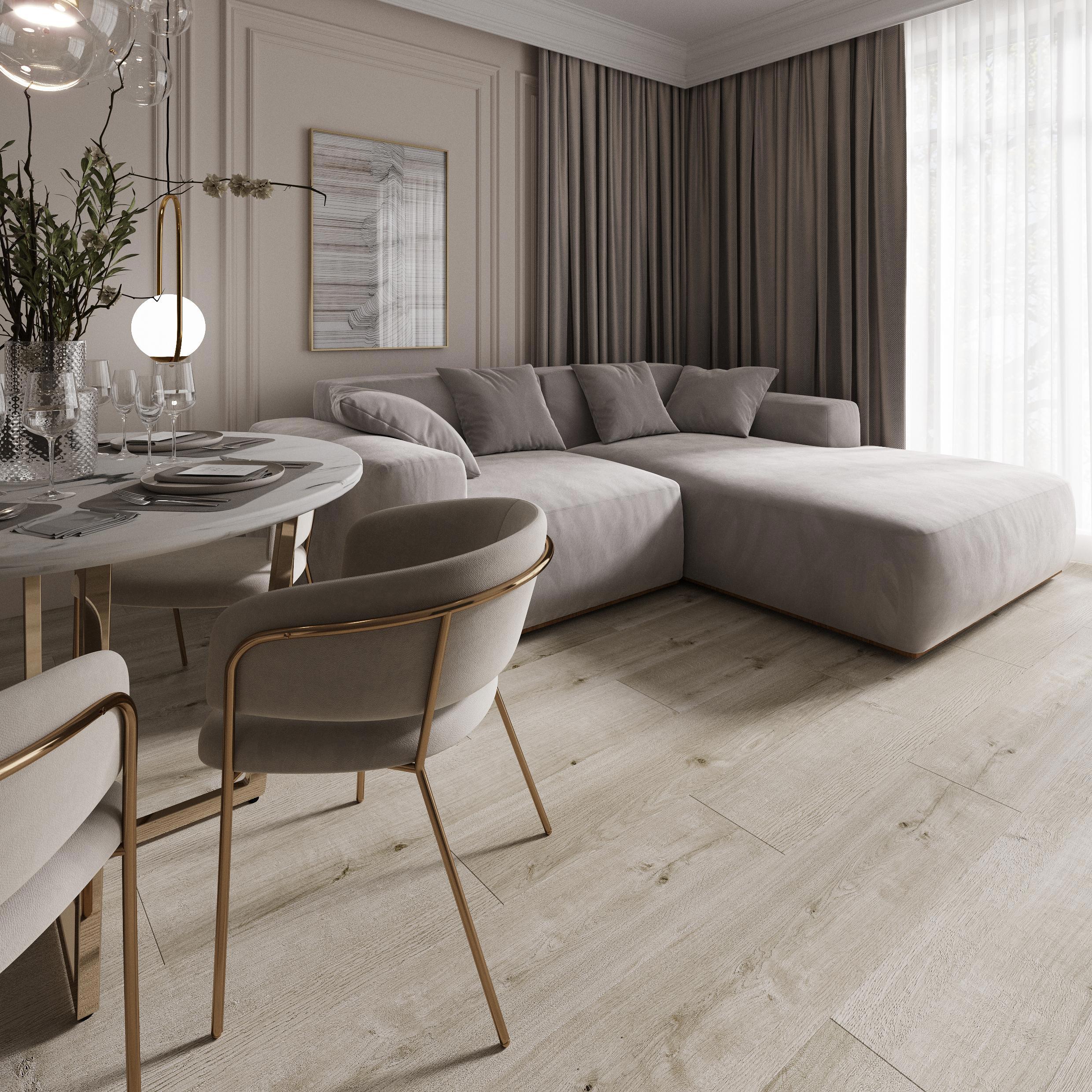 Изображение товара Ламинат AlixFloor Vitality Line Дуб заснеженный 8 мм 24 см 126 см 4 фаски