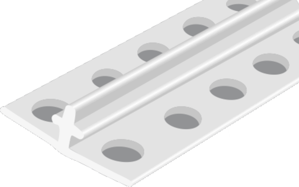 Профиль маячковый (ПМ) ИС ПВХ 10x3000 мм