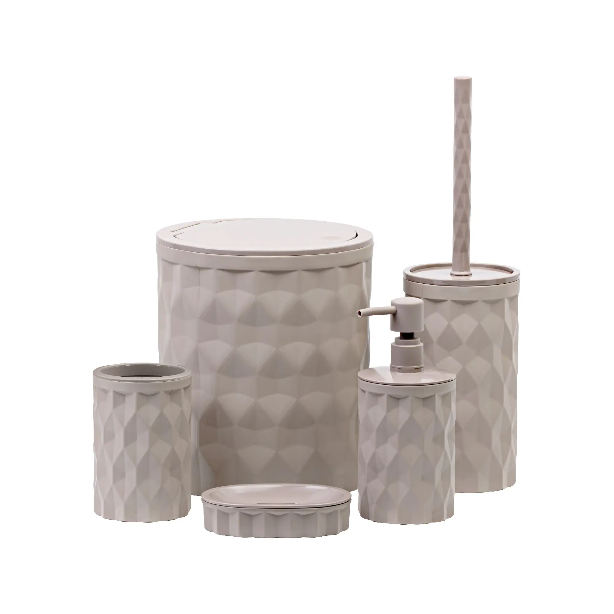 Контейнер для мусора Fixsen Diamond Beige FX-462-6 5 л пластик цвет бежевый - 1