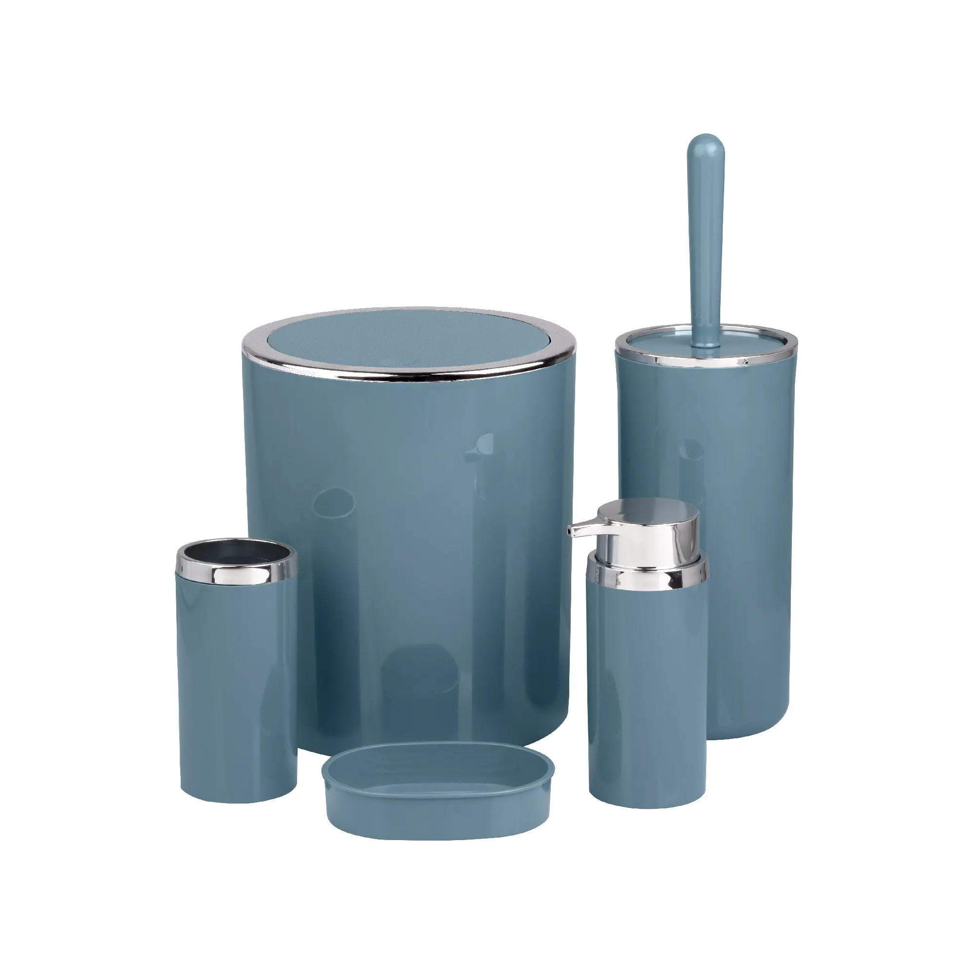 Контейнер для мусора Fixsen Round Blue FX-455-6 5 л пластик цвет синий - 1
