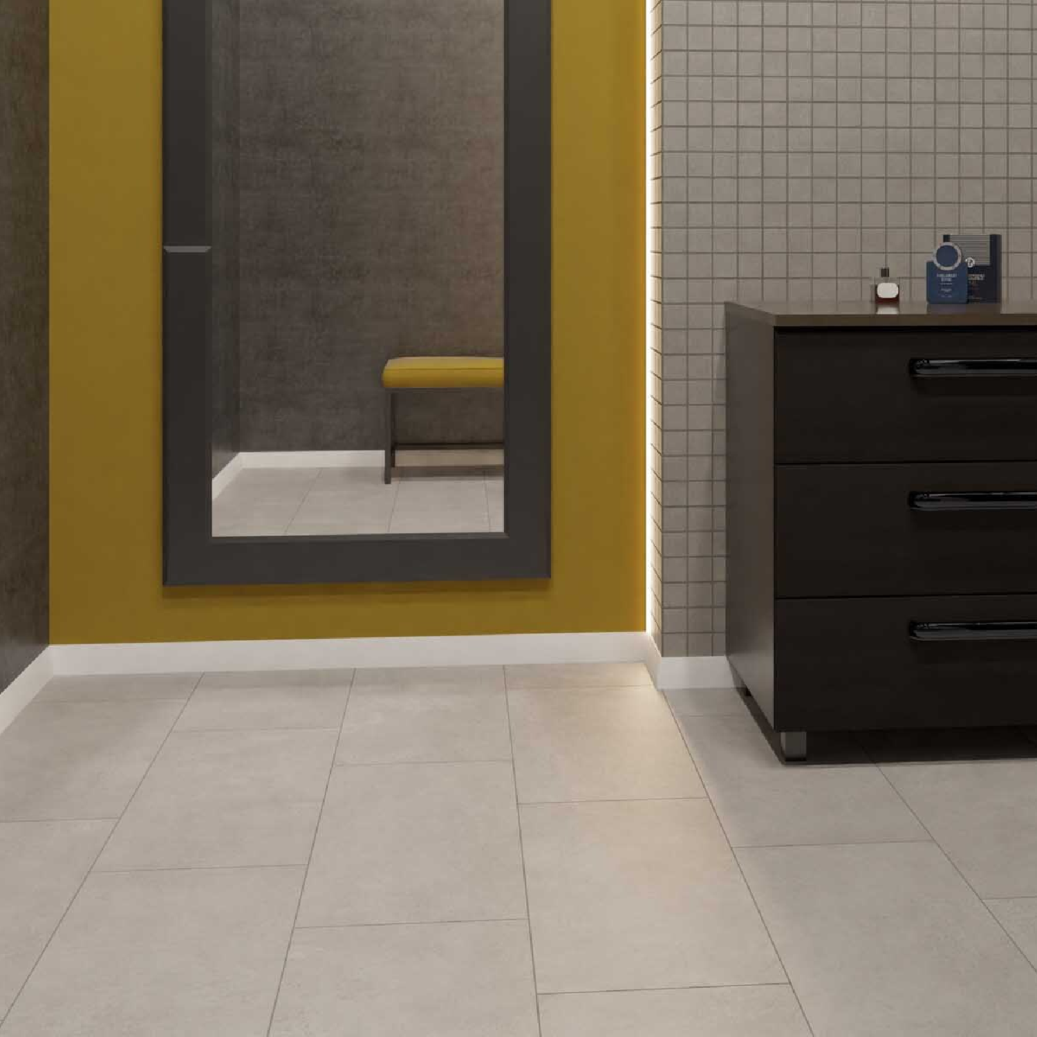 Изображение товара Глазурованный керамогранит Estima Underground UN01 40.5x40.5 см серый для пола и стен