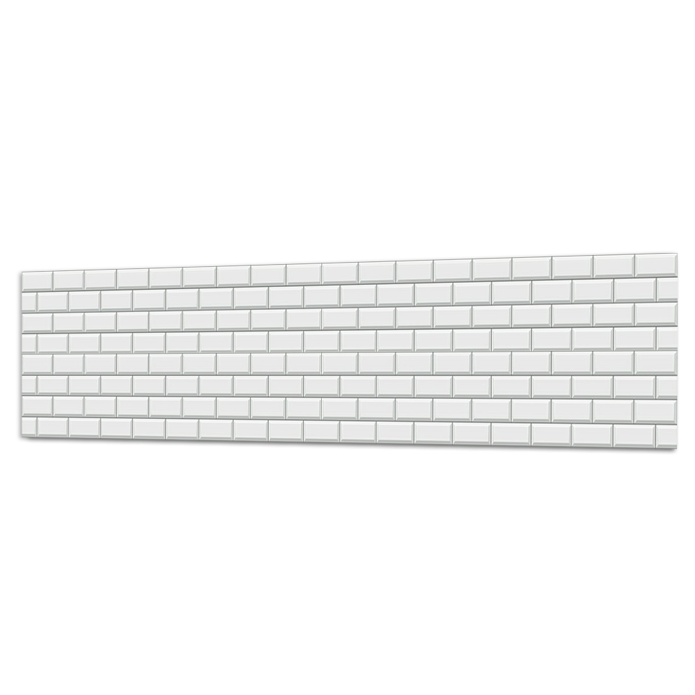 Изображение товара Глянцевая стеновая панель Deplast Белая 400x60x0.07 см для кухни и интерьера