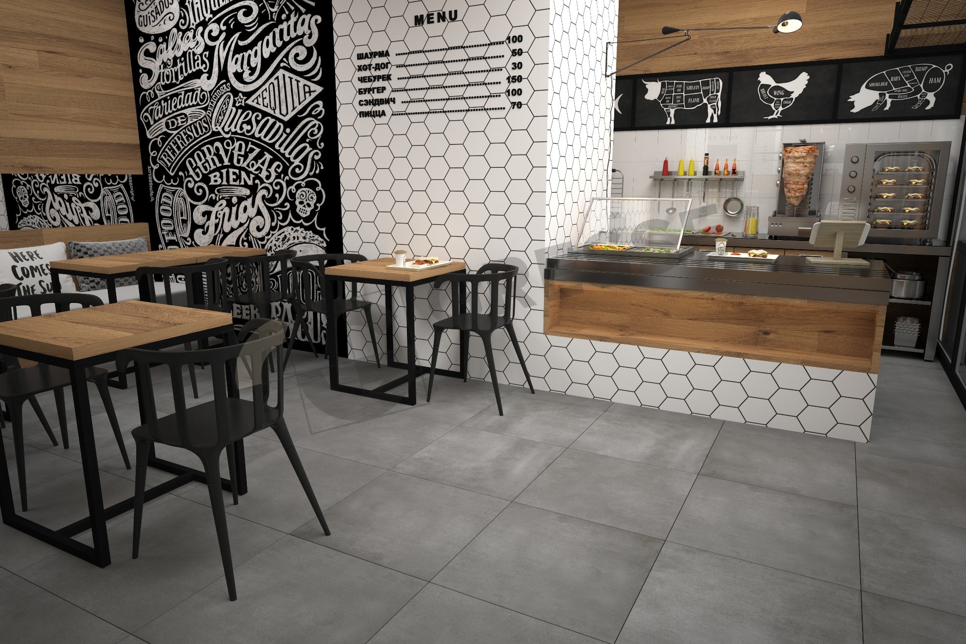 Изображение товара Керамогранит Gresse Madain 60x60 см серый для пола и стен