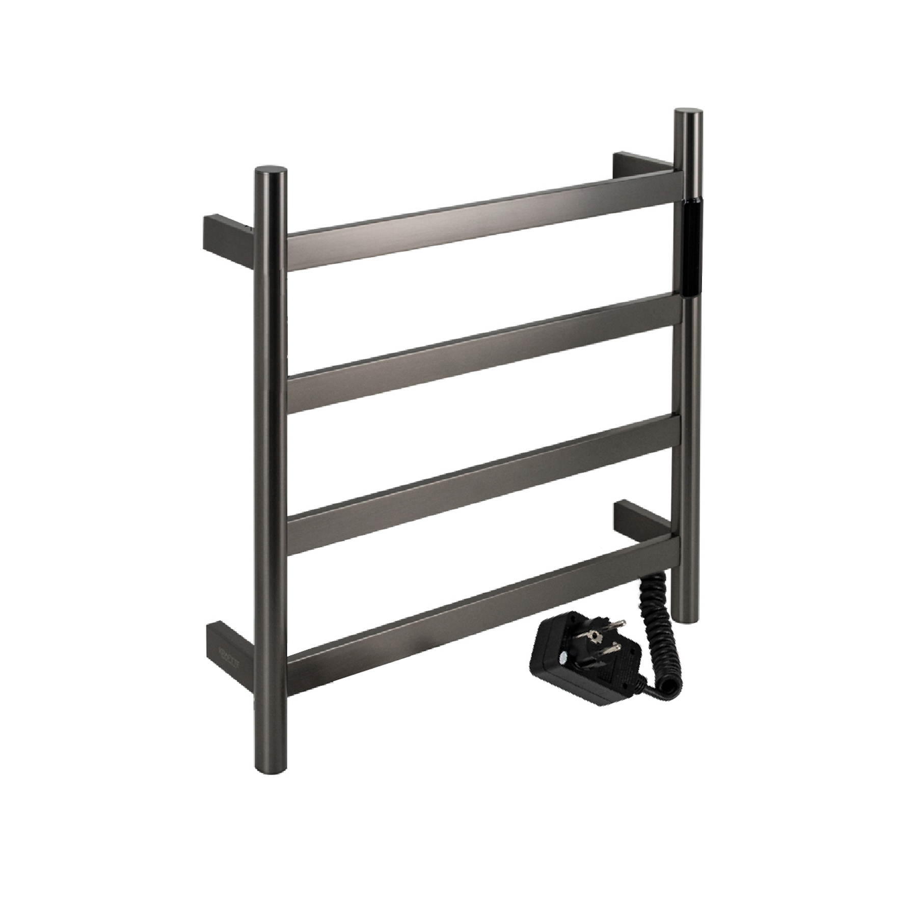 Изображение товара Электрический полотенцесушитель Kraftte 75 Вт графит, 4 перекладины, таймер, электронный регулятор