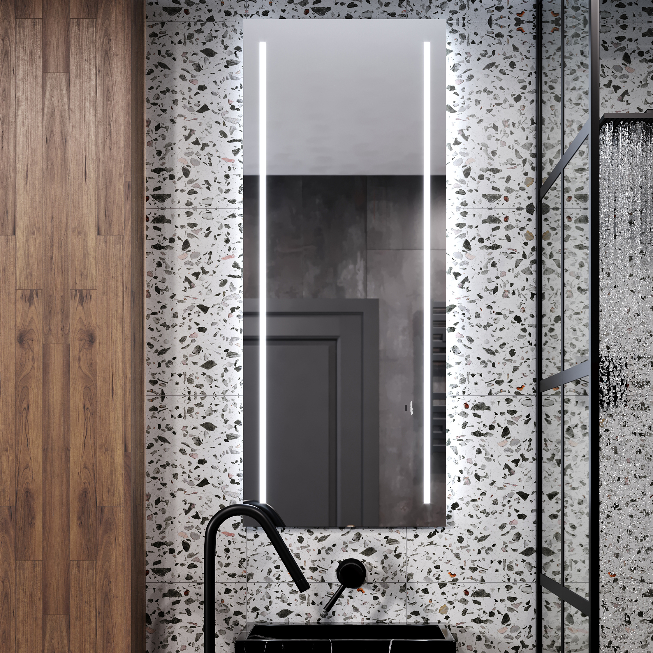 Изображение товара Зеркало для ванной Omega Glass Kascata SD86 с подсветкой 60x150 см