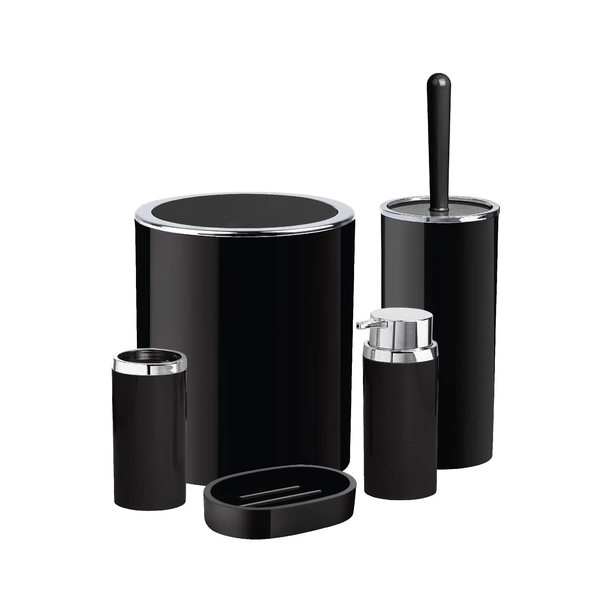 Контейнер для мусора Fixsen Round Black FX-454-6 5 л пластик цвет черный - 2