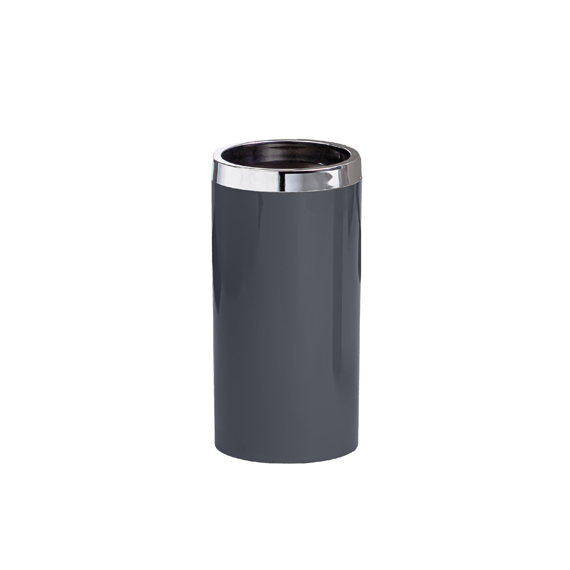 Изображение товара Стакан для зубных щеток Fixsen Round Gray FX-453-3 из пластика серого цвета