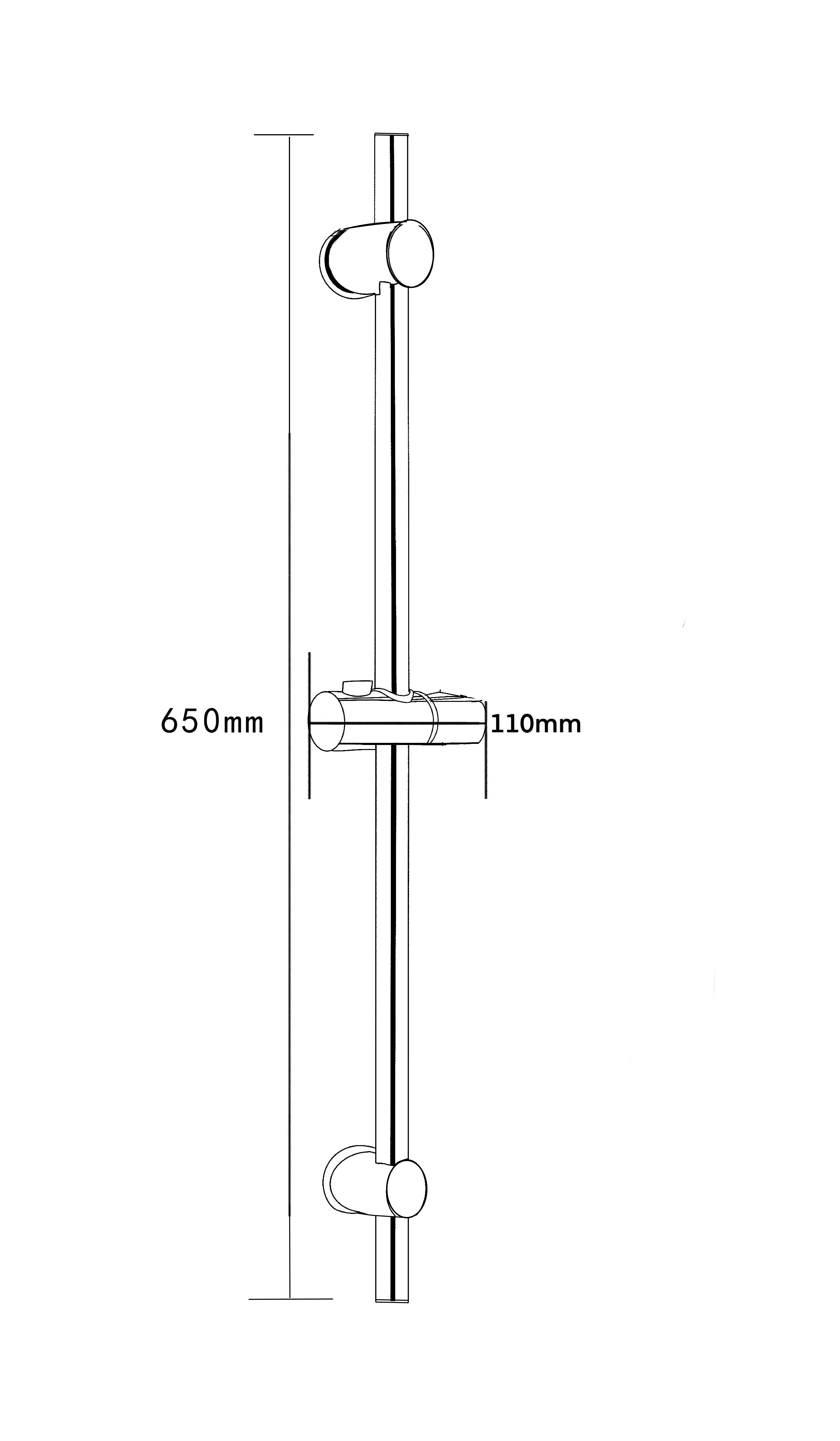 Душевая штанга Esko Moon SR606 65 см цвет хром - 2