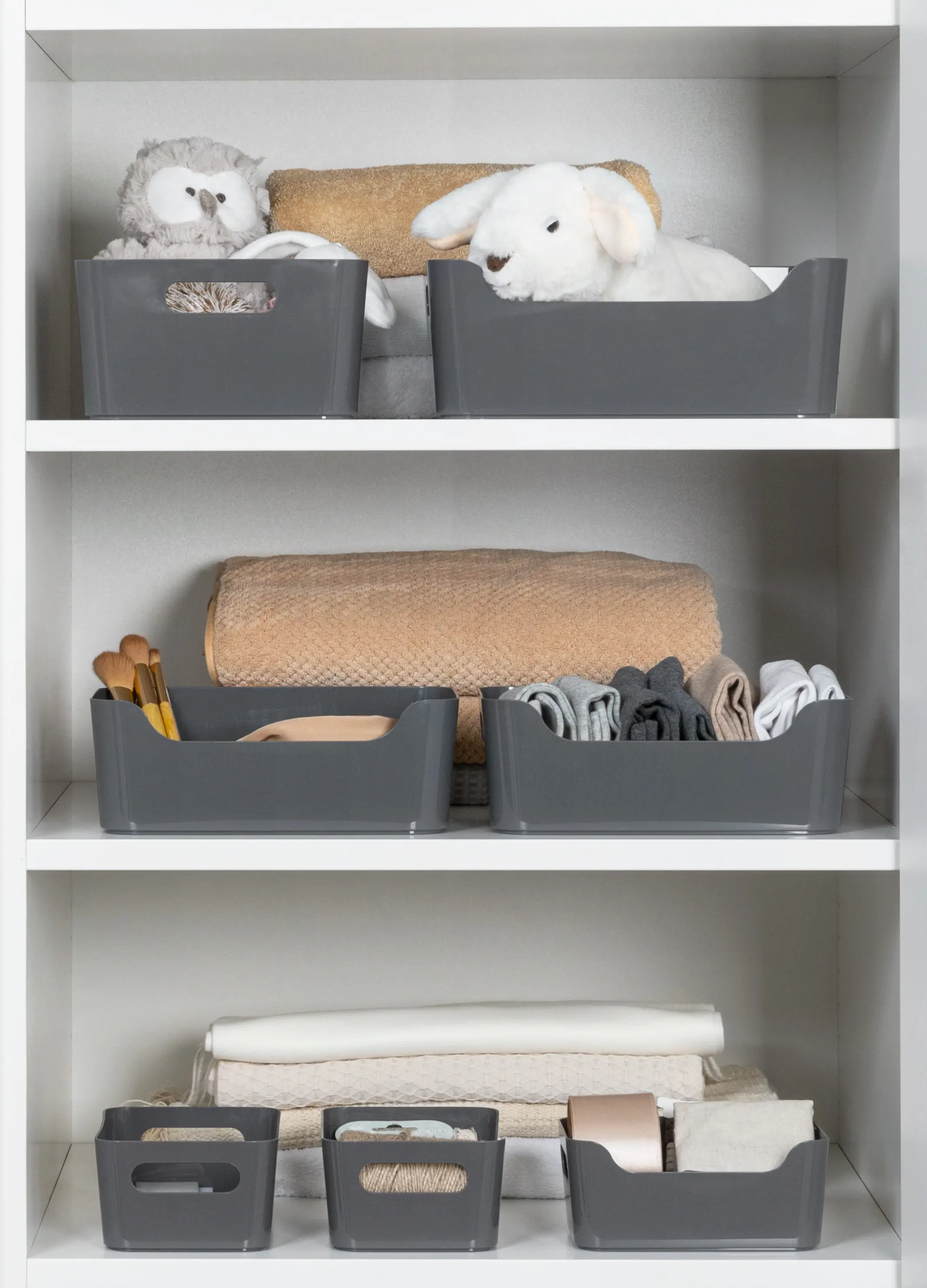 Корзина Scandi 27x10.5x19 см полипропилен цвет графит - 5
