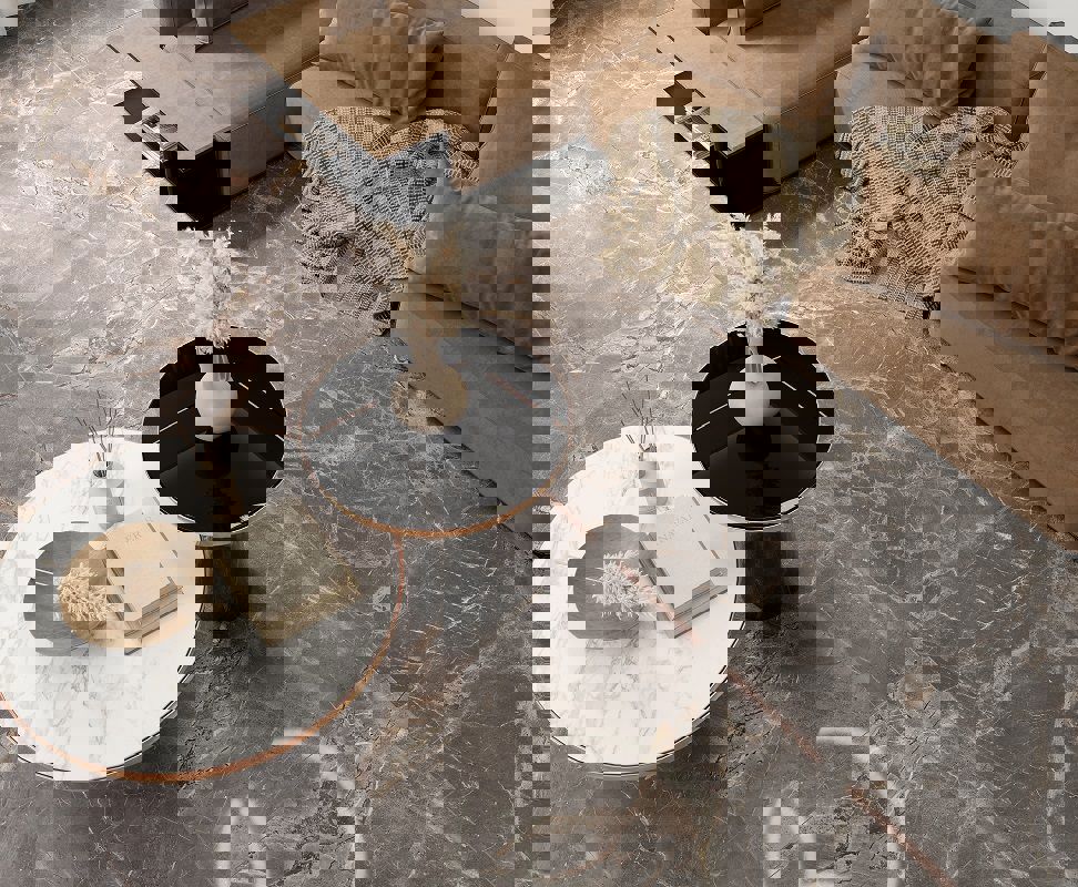 Изображение товара Керамогранит Laparet Nebula Grey 80x80 см серый глянцевый для пола и стен