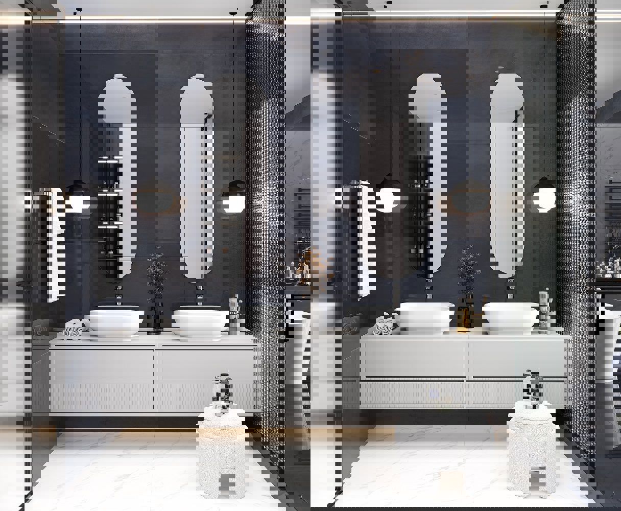 Изображение товара Керамогранит Laparet Cast Navy 60x60 см темно-синий рельефный для пола и стен