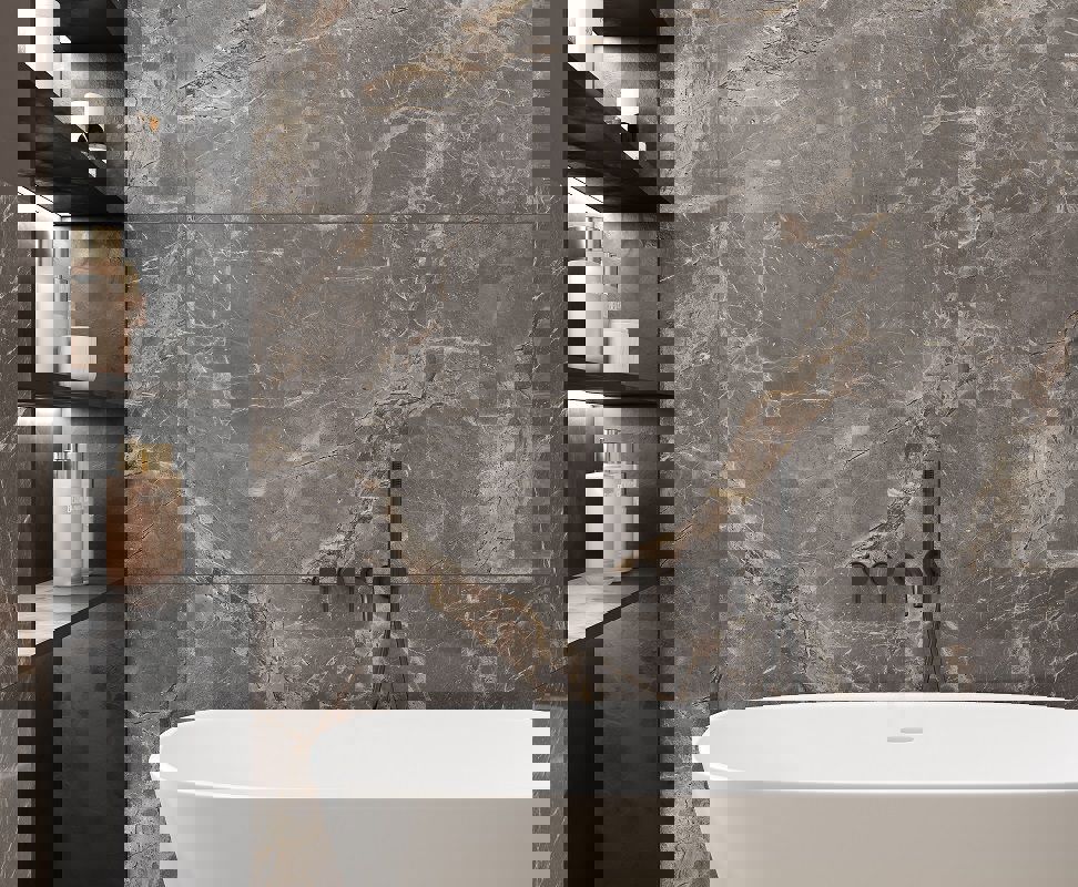 Изображение товара Керамогранит Laparet Nebula Grey, 80x160 см, серый, глянцевый, для пола и стен