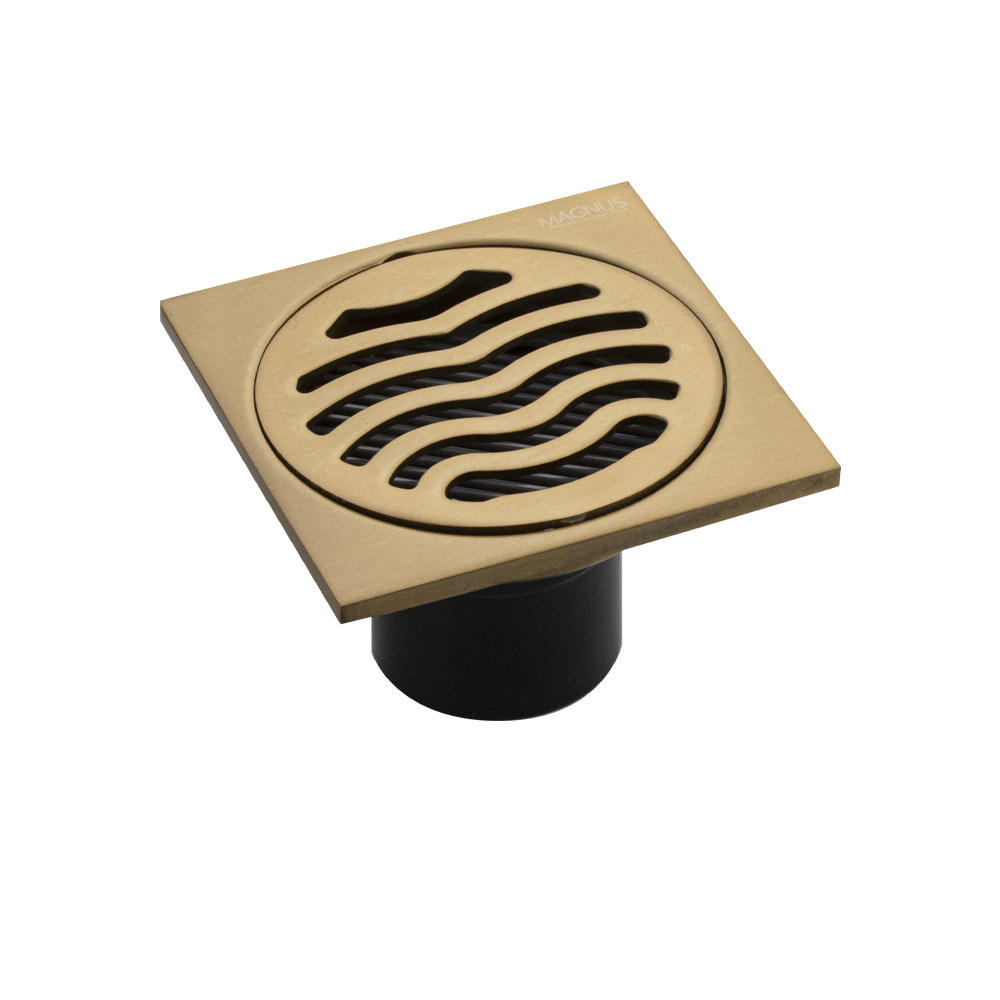 Изображение товара Душевой трап Магнус 1164 из нержавеющей стали с сухим затвором 10x10 см