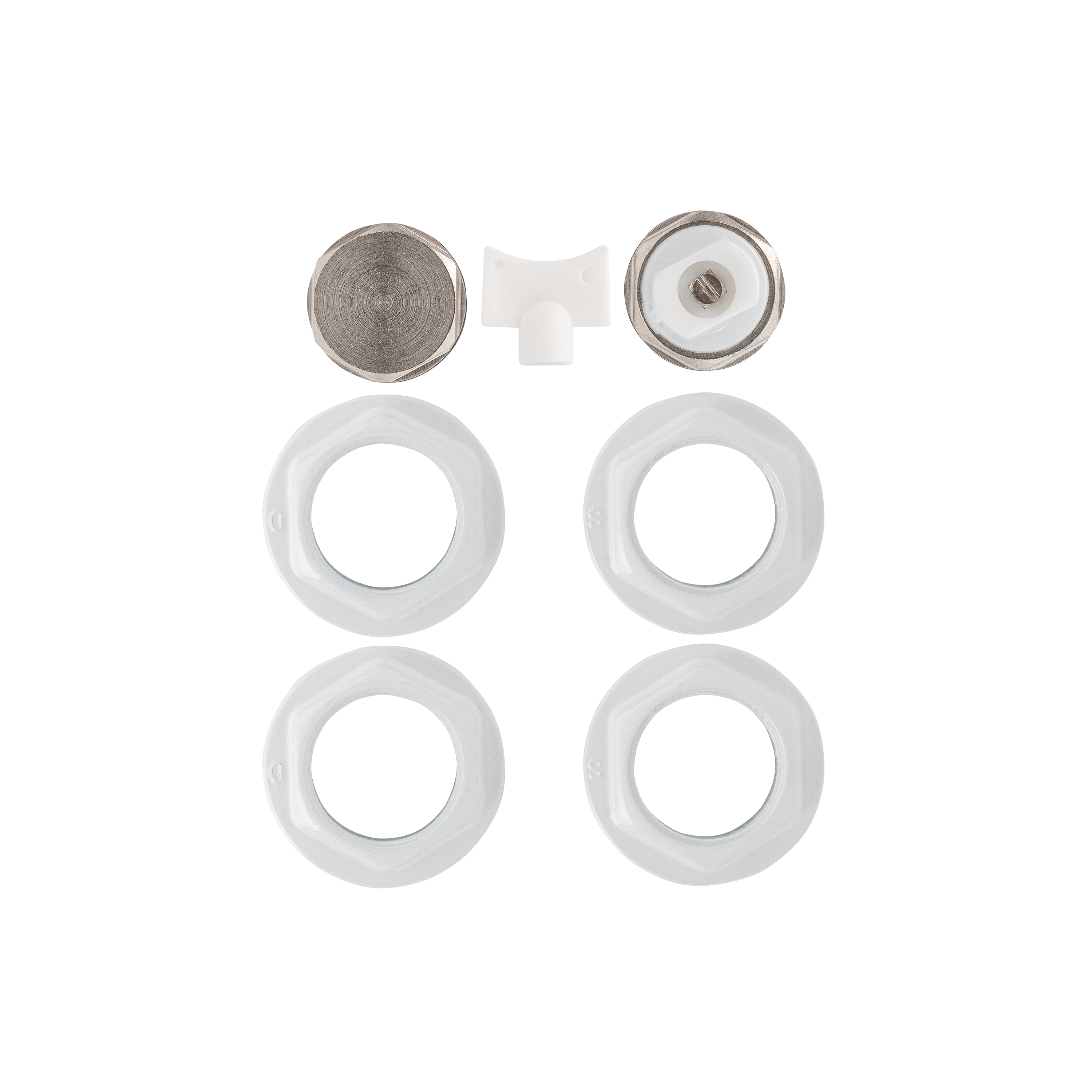 Монтажный комплект для радиатора Equation 1"x3/4" сталь белый - 1