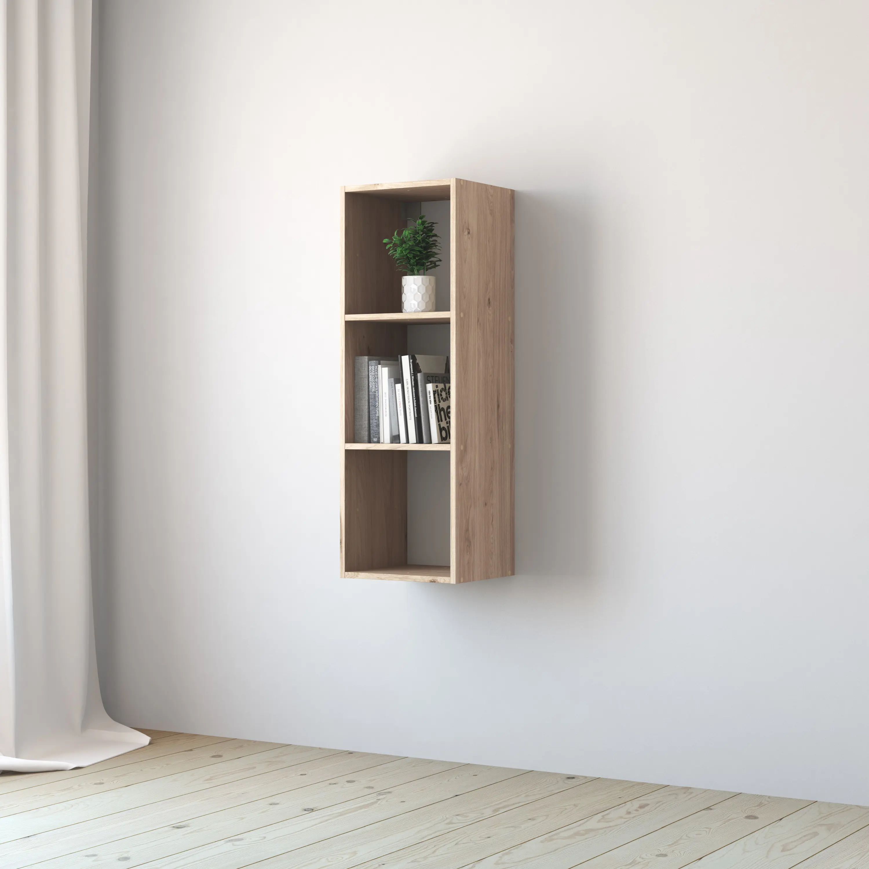 Стеллаж Spaceo KUB 3 секции 36x104.9x31.7 см ЛДСП цвет гикори джексон - 10