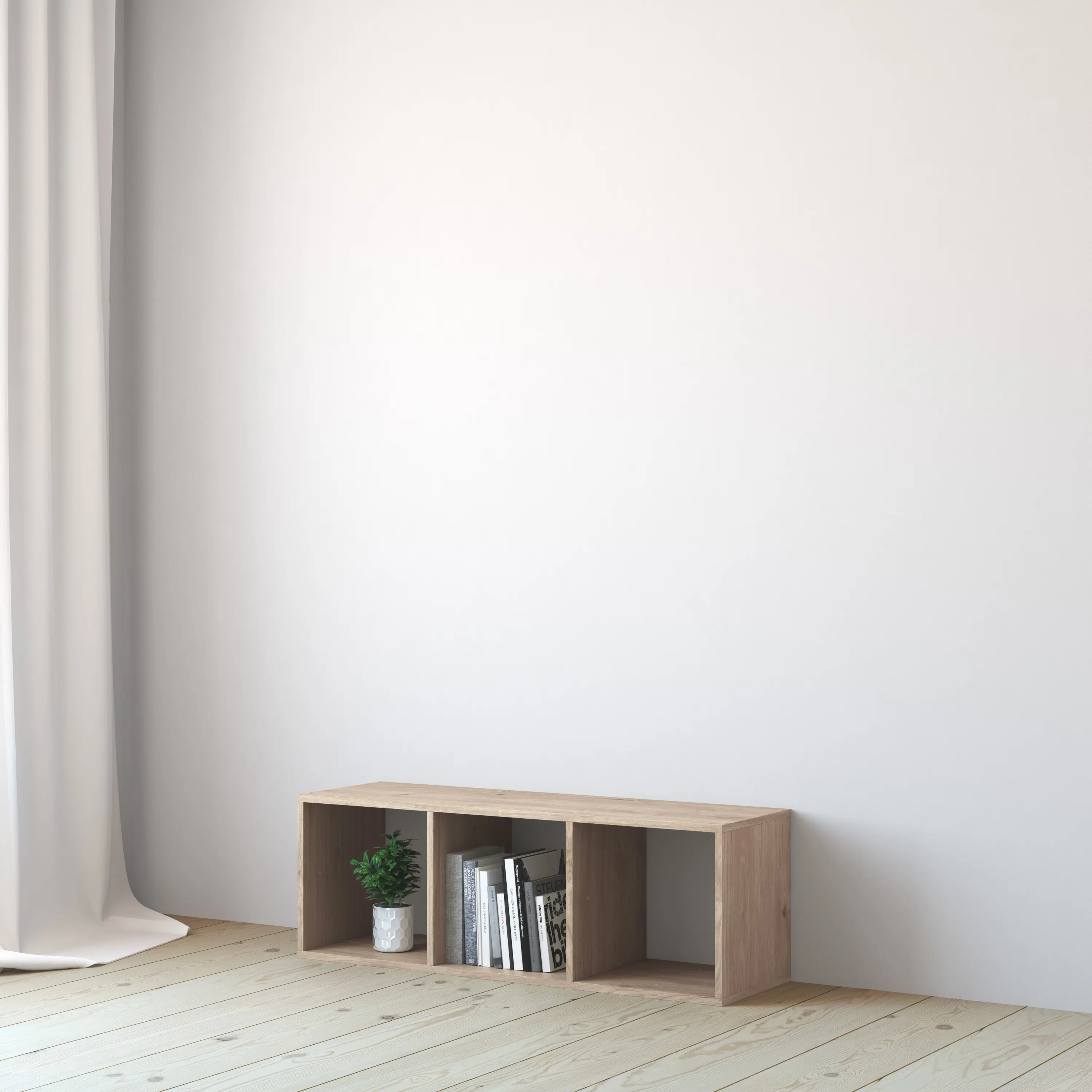 Стеллаж Spaceo KUB 3 секции 36x104.9x31.7 см ЛДСП цвет гикори джексон - 12