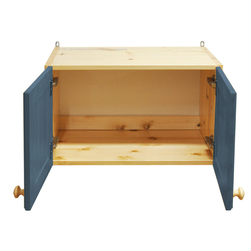 Изображение товара Кухонный навесной шкаф Весури из сосны, 2 двери, матовый морин, Россия