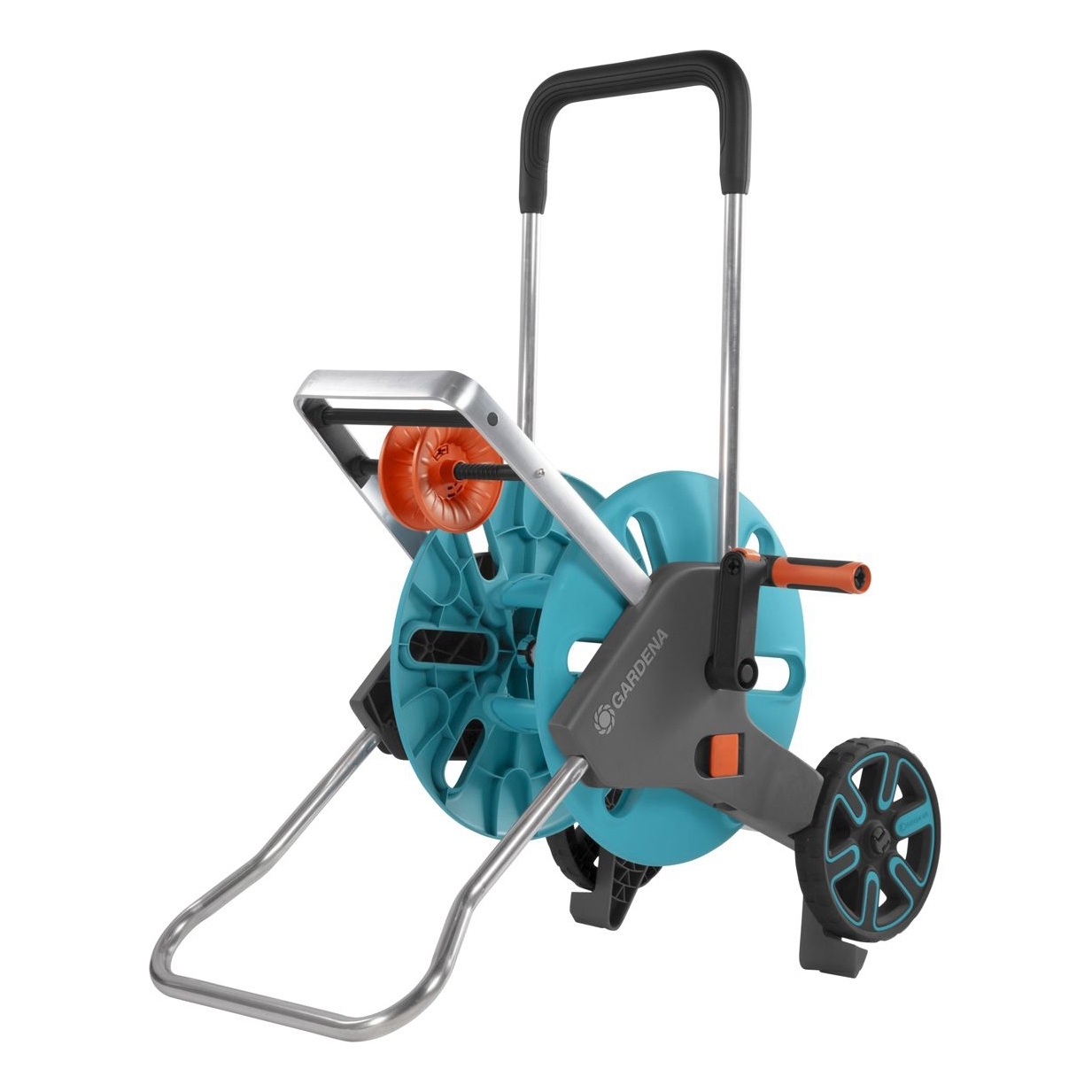 Изображение товара Тележка для шланга GARDENA AquaRoll M Easy для удобного хранения Изображение товара Тележка для шланга GARDENA AquaRoll M Easy для удобного хранения