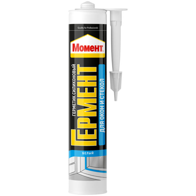 Изображение товара Герметик силиконовый для окон Henkel 46717 0.3кг белый
