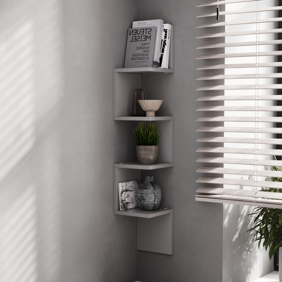 Изображение товара Полка Граникум 20x20 см ЛДСП цвет серый