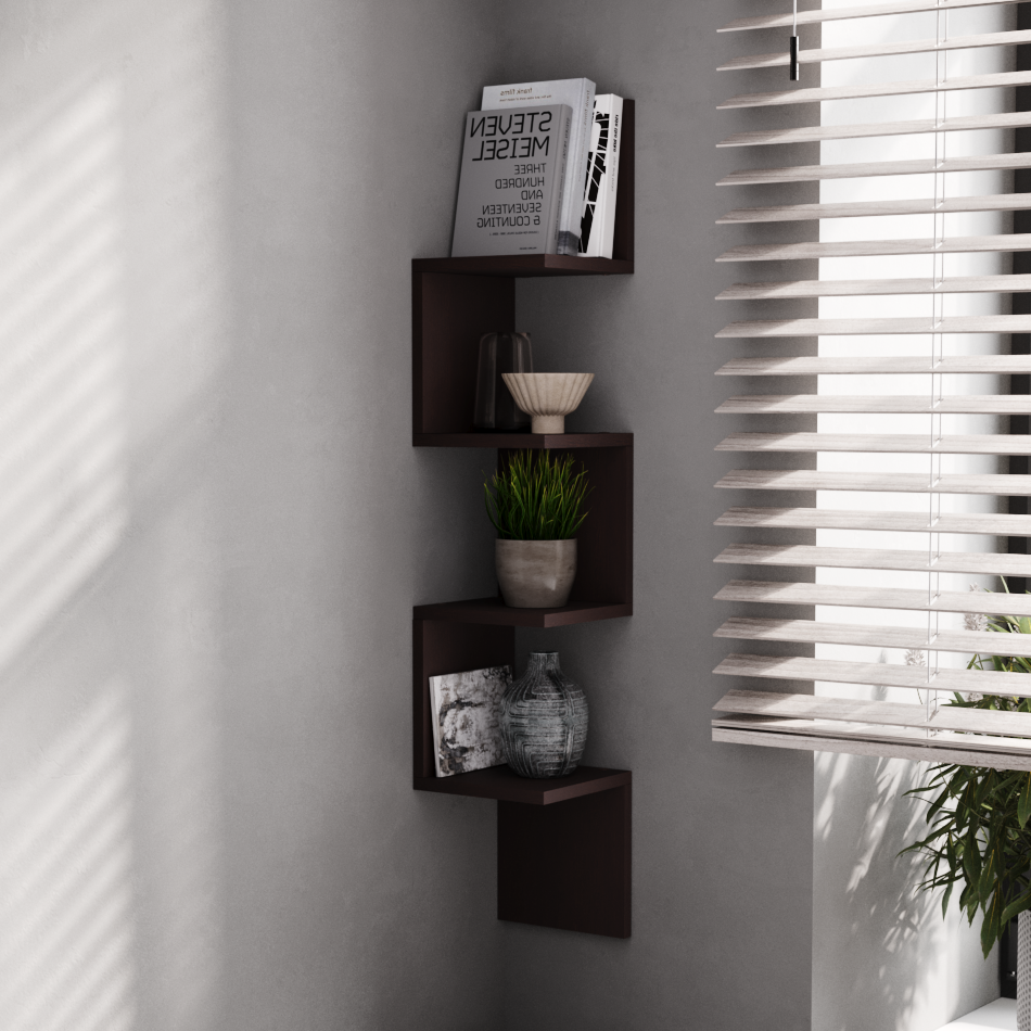 Изображение товара Полка Граникум Ритм 20x20 см ЛДСП цвет венге