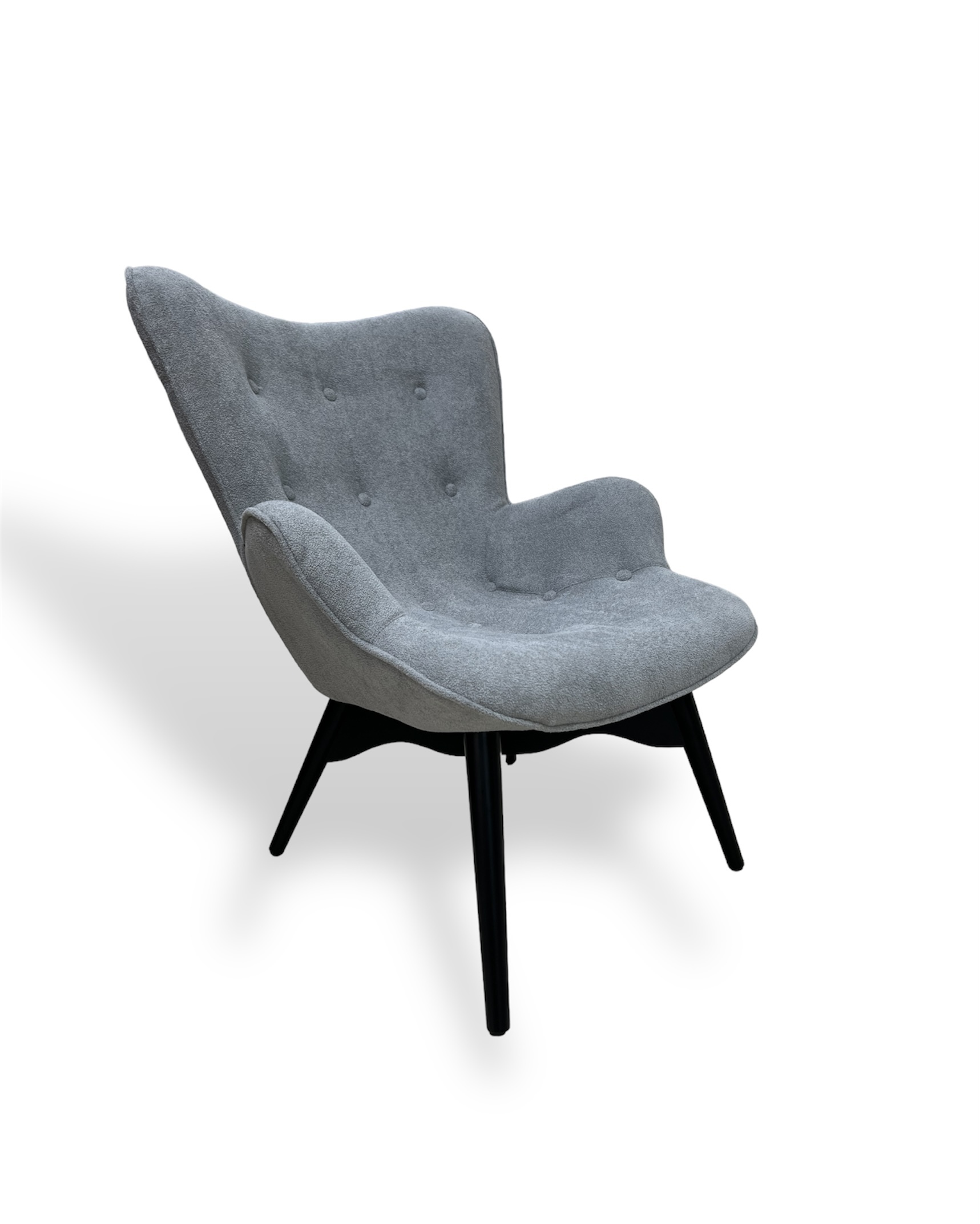 Изображение товара Кресло Пирамида 26 Бро 72x94x79 см ткань светло-серый/черный стильное и комфортное