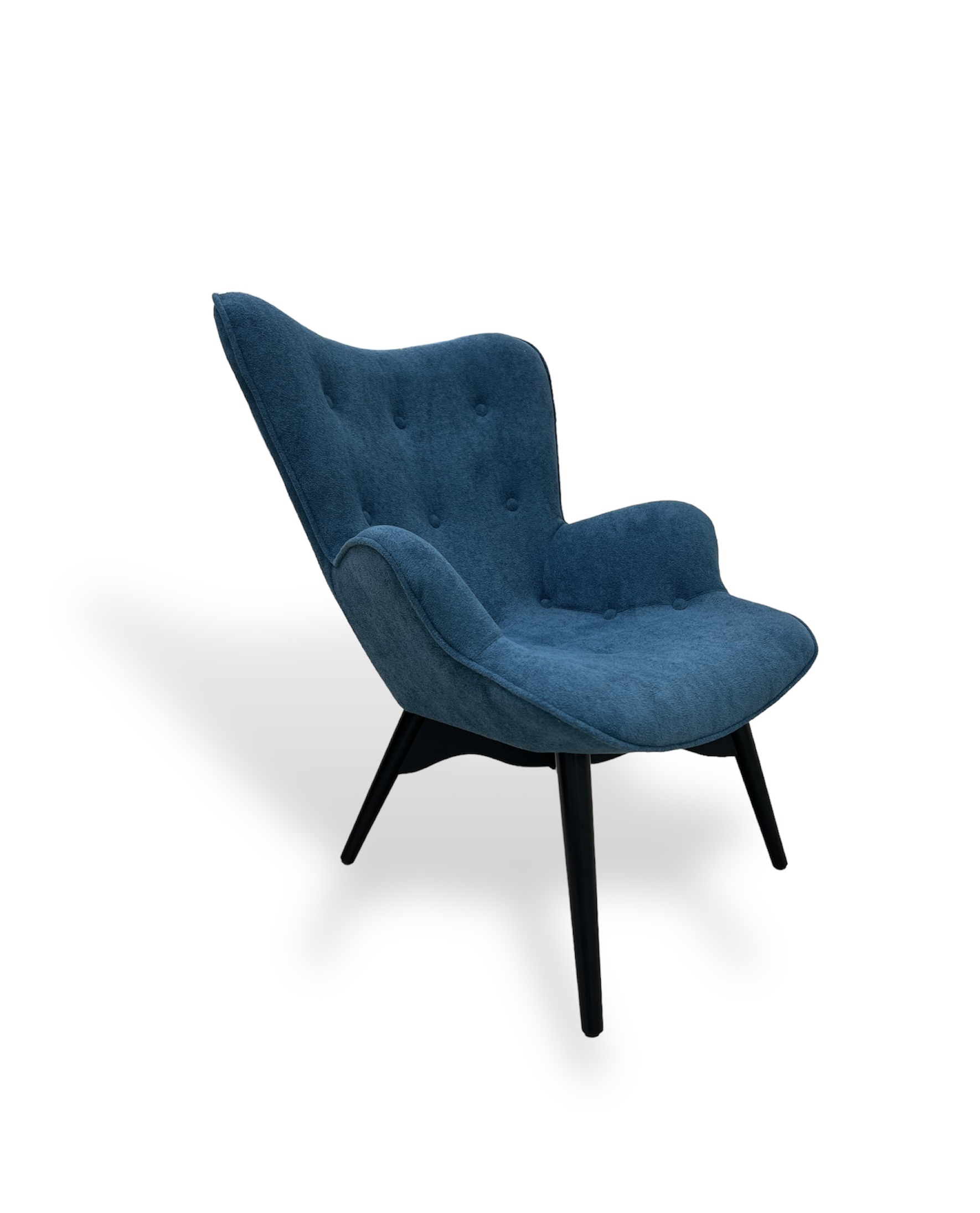 Изображение товара Кресло Пирамида 26 Бро 72x94x79 см ткань синий черный современное интерьерное кресло