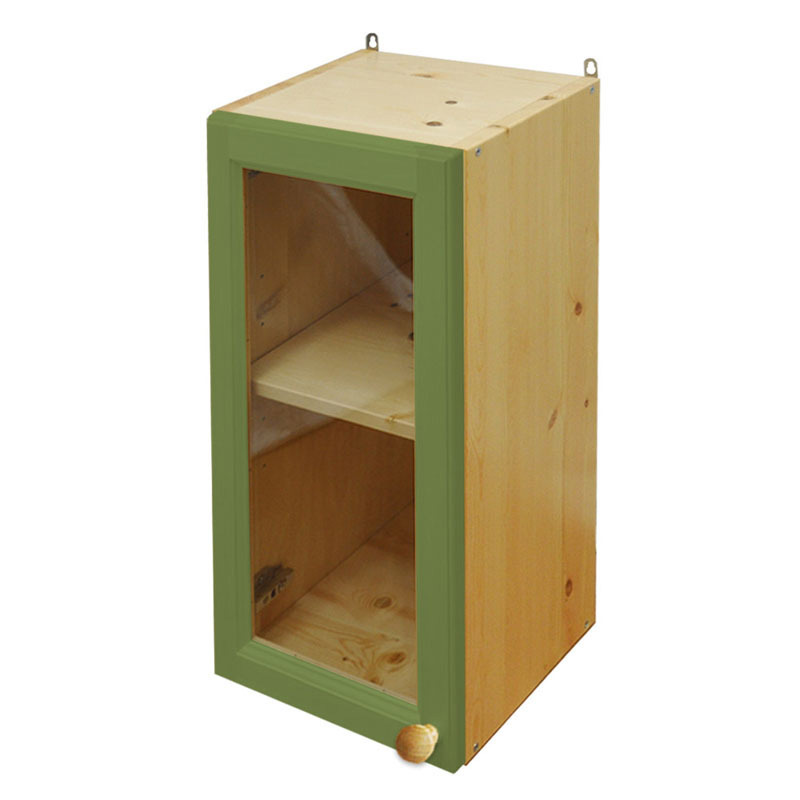 Изображение товара Навесной шкаф Дом мебели из сосны Весури 231 30x74x32 см массив сосны цвет олива