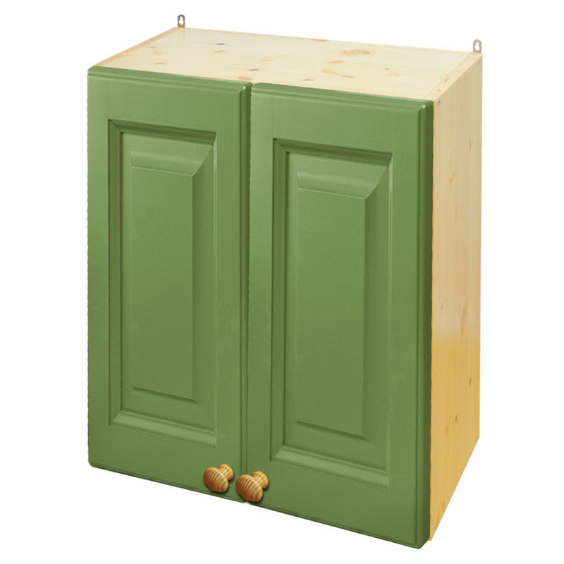 Изображение товара Навесной шкаф Весури из соснового массива 60х74х32 см олива