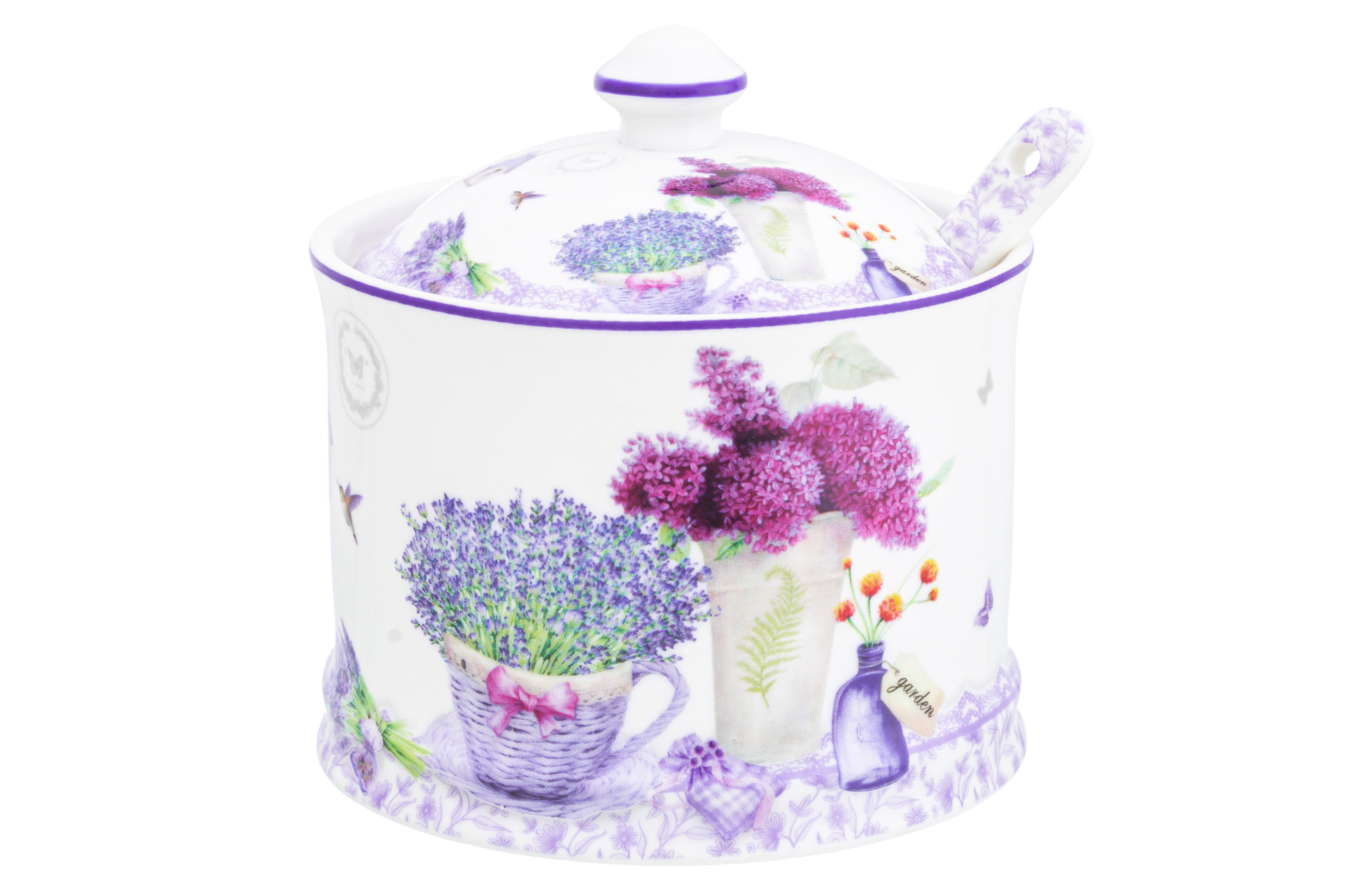 Изображение товара Сахарница ELAN GALLERY Лаванда фарфор 250 мл с изображением лаванды