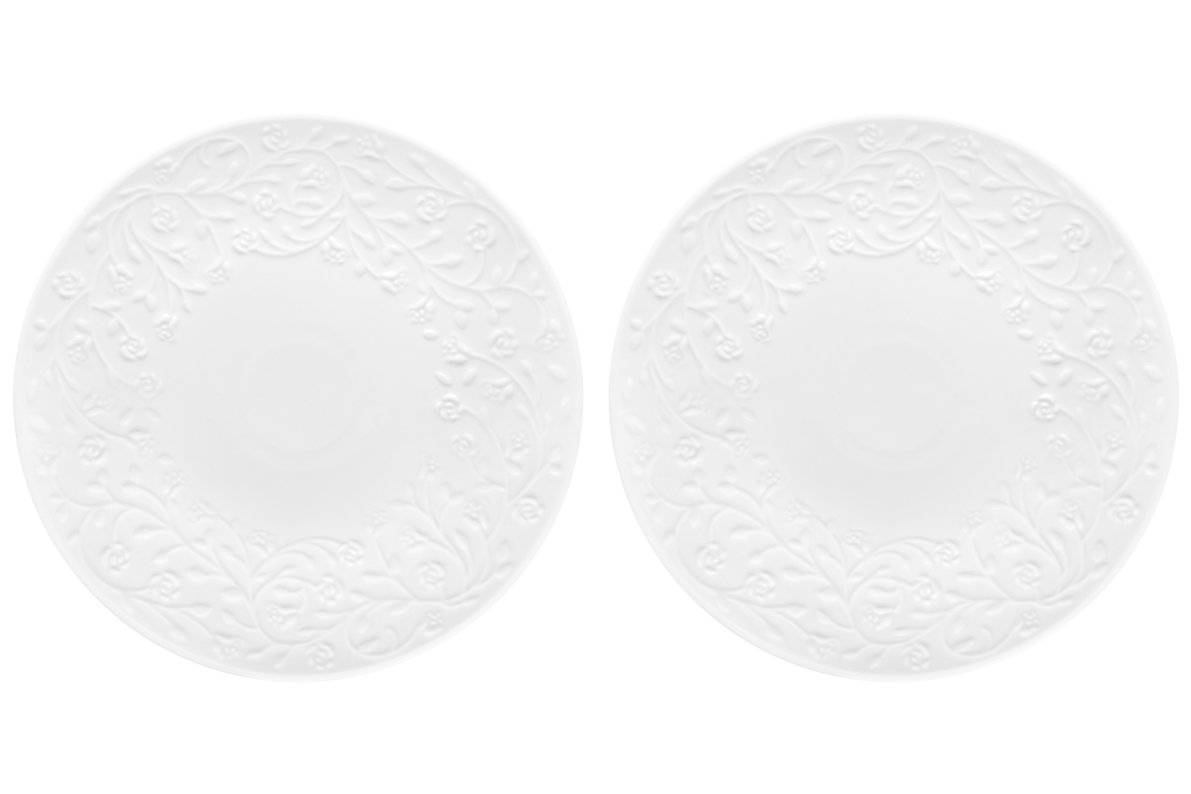 Изображение товара Набор блюд сервировочных фарфоровых 2 шт Веточки-цветочки ELAN GALLERY 23 см