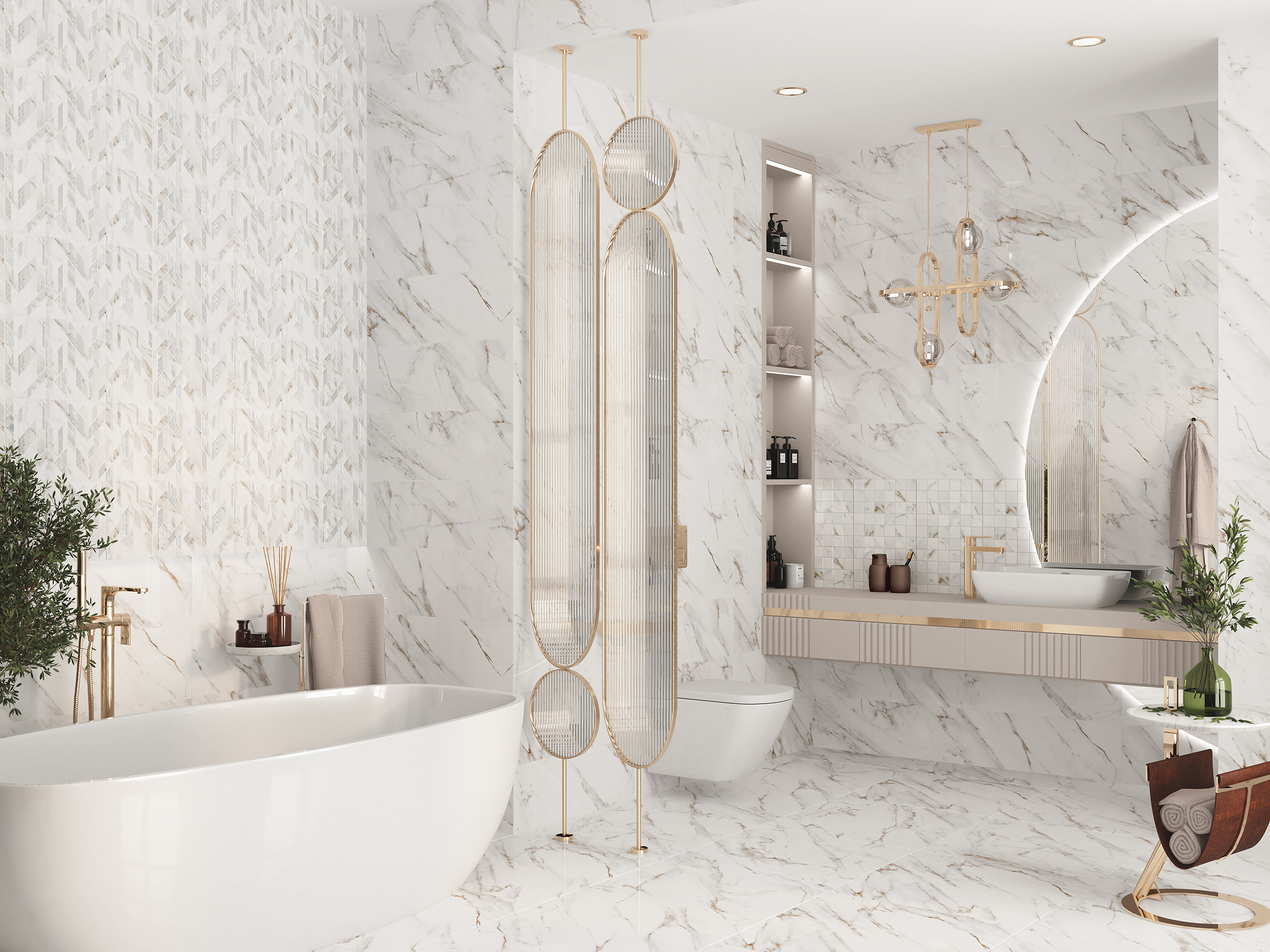 Изображение товара Настенная плитка Eletto ceramica Calacatta 509121101prm 24.2x70см цвет серый