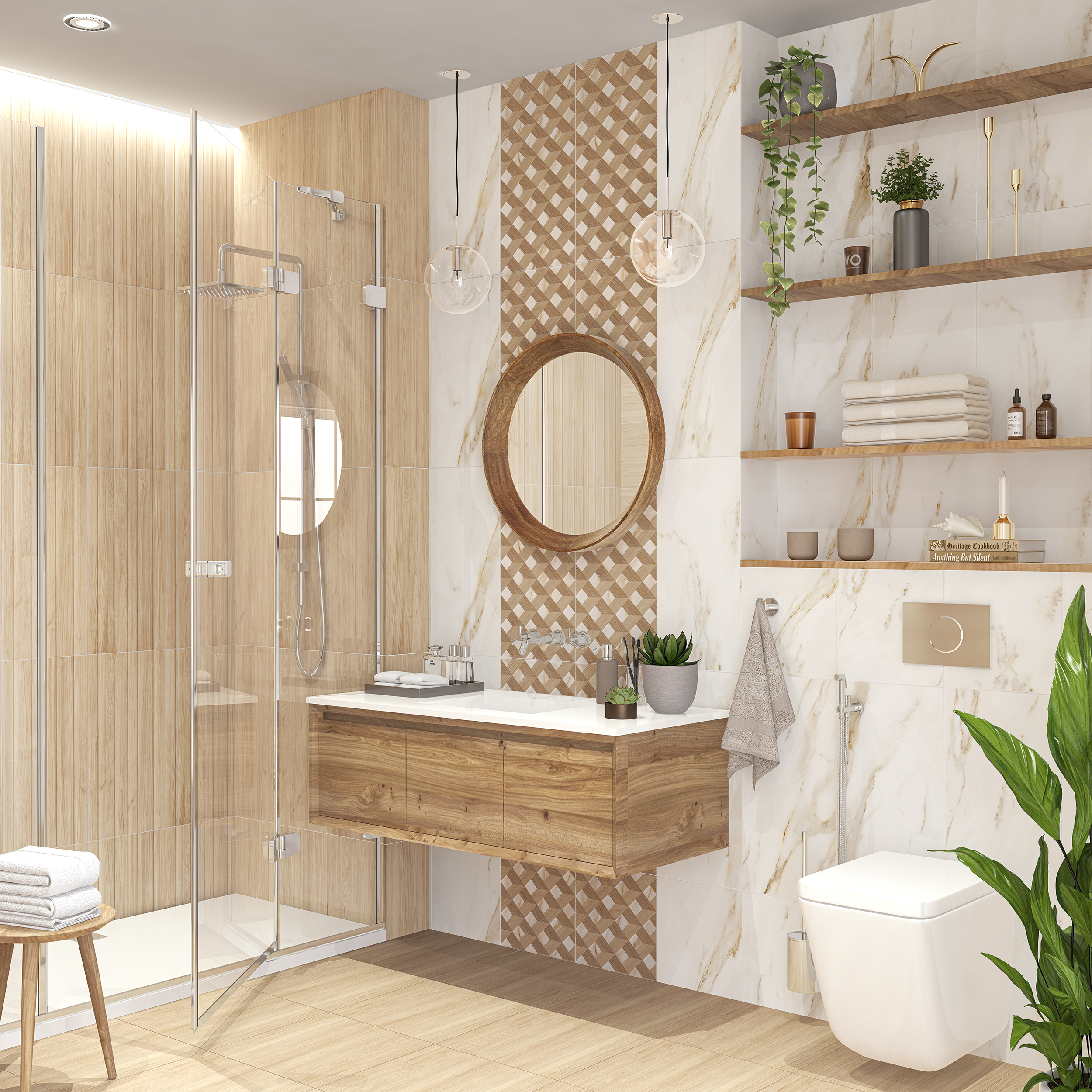 Изображение товара Керамическая плитка Azori Rustic 508561101 31.5x63 см бежевый