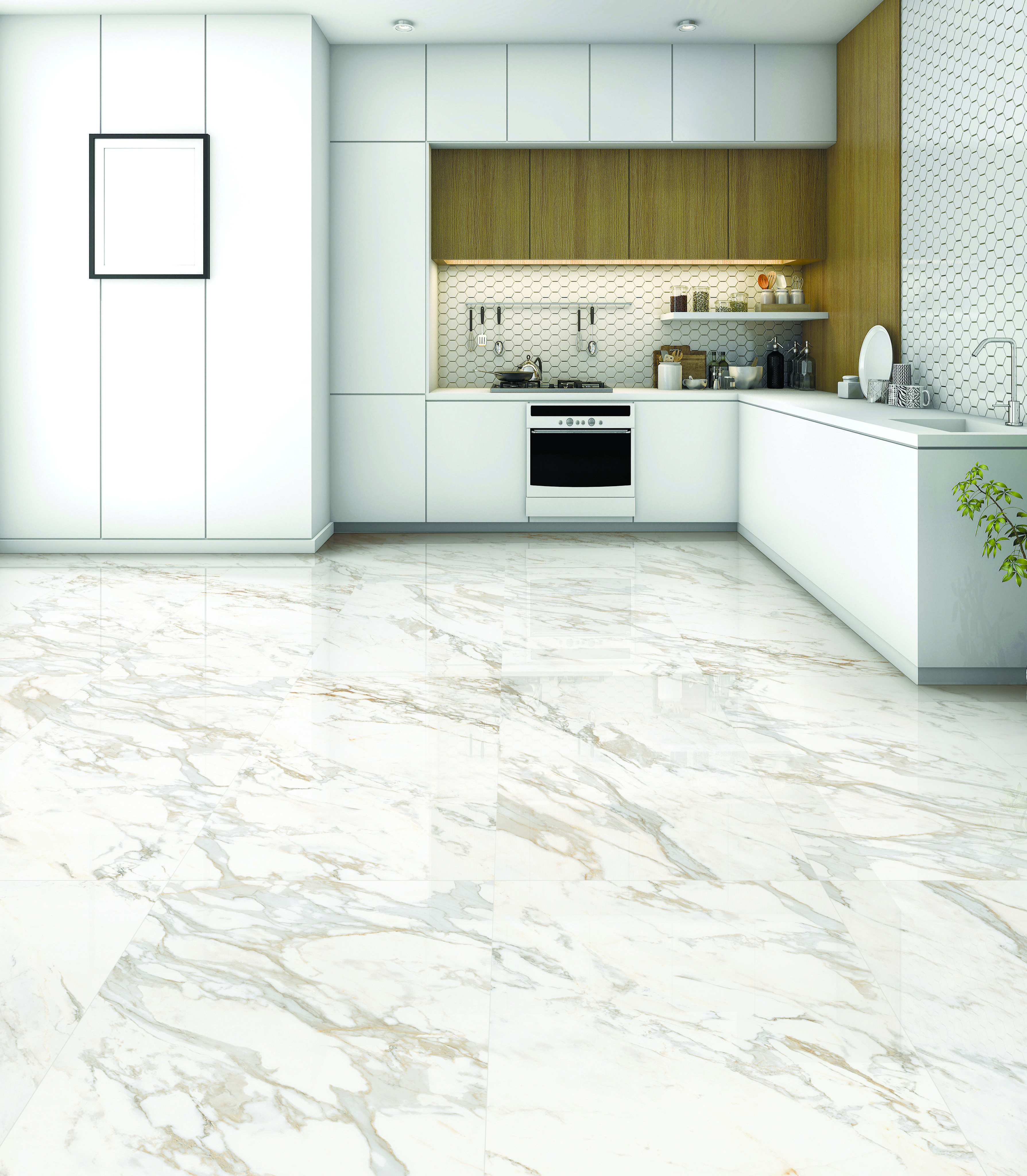 Изображение товара Керамогранит Laparet Calacatta Roma 60x120 см белый полированный