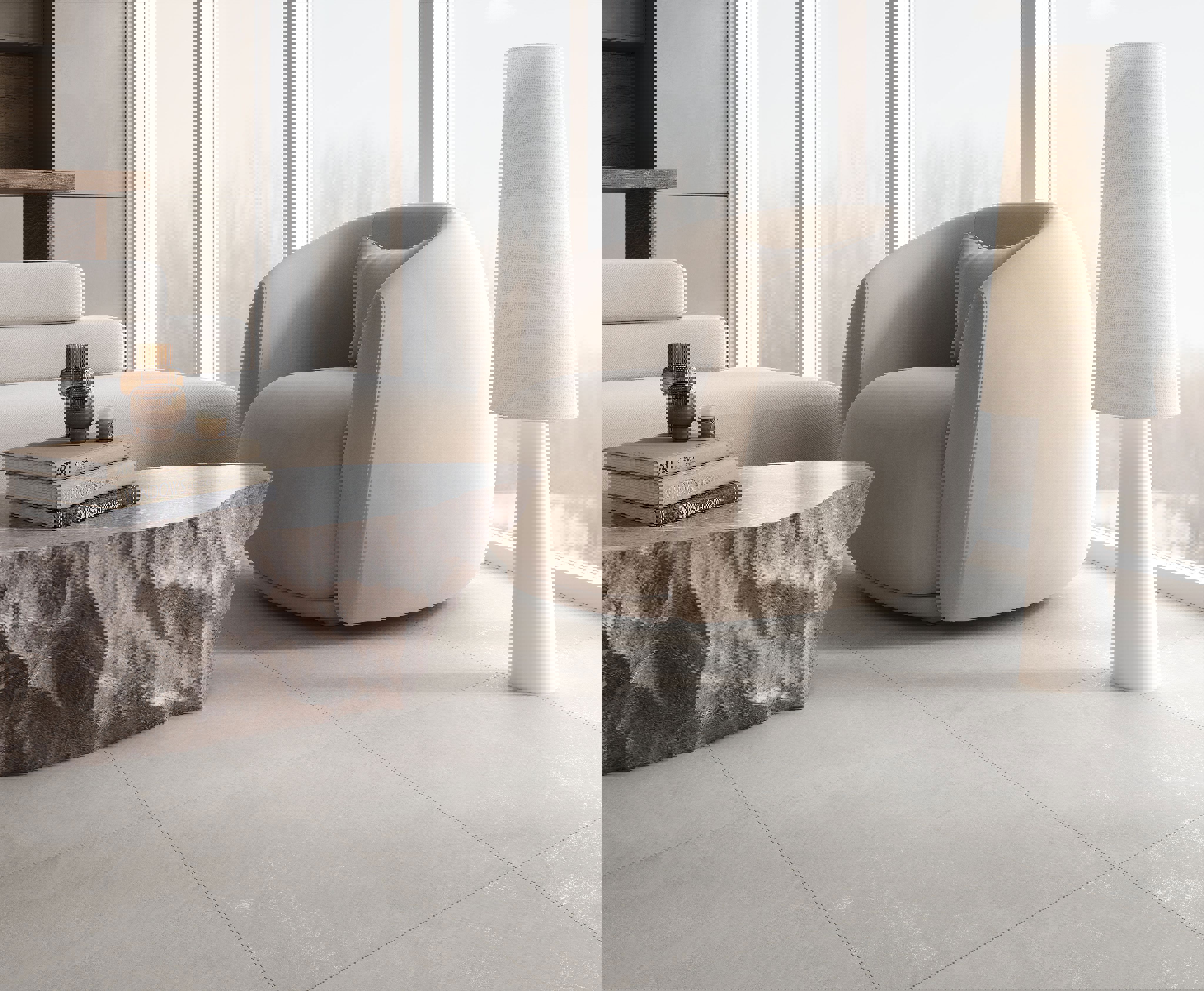 Изображение товара Керамогранит Laparet Charon Cream 60x60 см Бежевый матовый для пола и стен