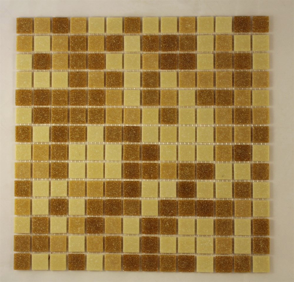 Изображение товара Декоративная стеклянная мозаика Керамоград 30.5x30.5см бежевый для интерьера и внешних работ