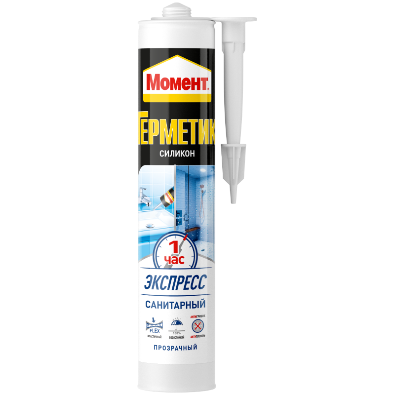 Изображение товара Силиконовый санитарный герметик Henkel 135316 водостойкий и эластичный