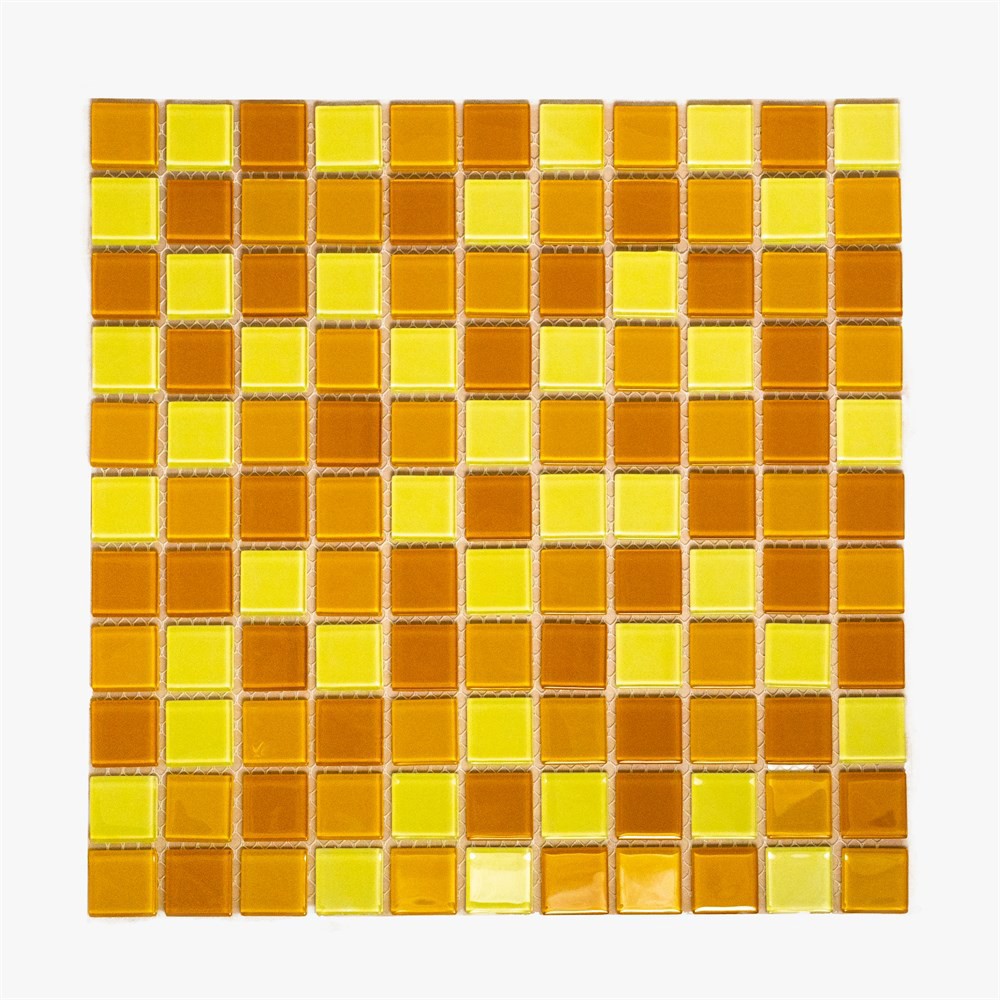 Изображение товара Декоративная стеклянная мозаика Керамоград 30х30 см бежевый эффектный отделочный материал