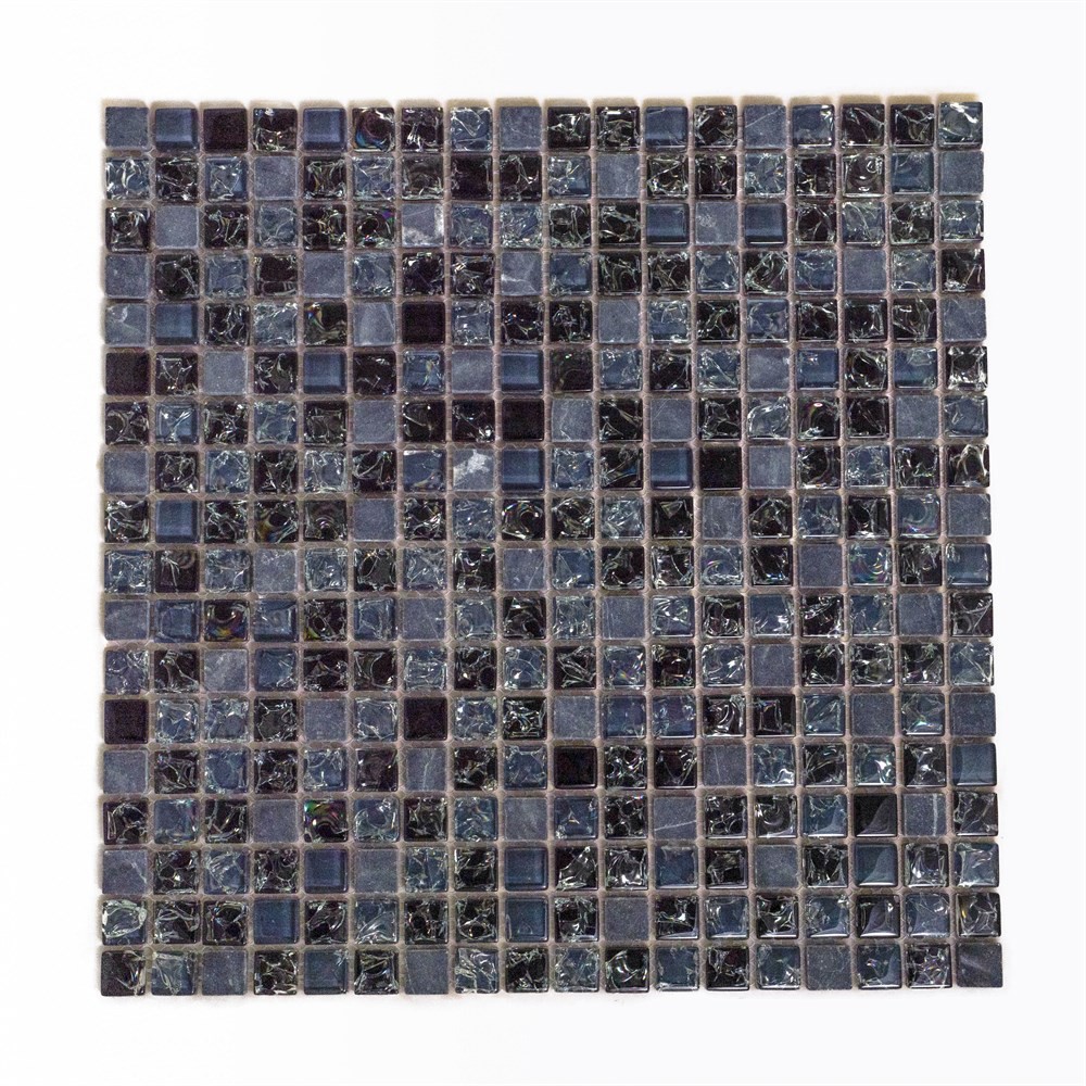 Изображение товара Декоративная мозаика Керамоград 30x30см черная из натурального камня