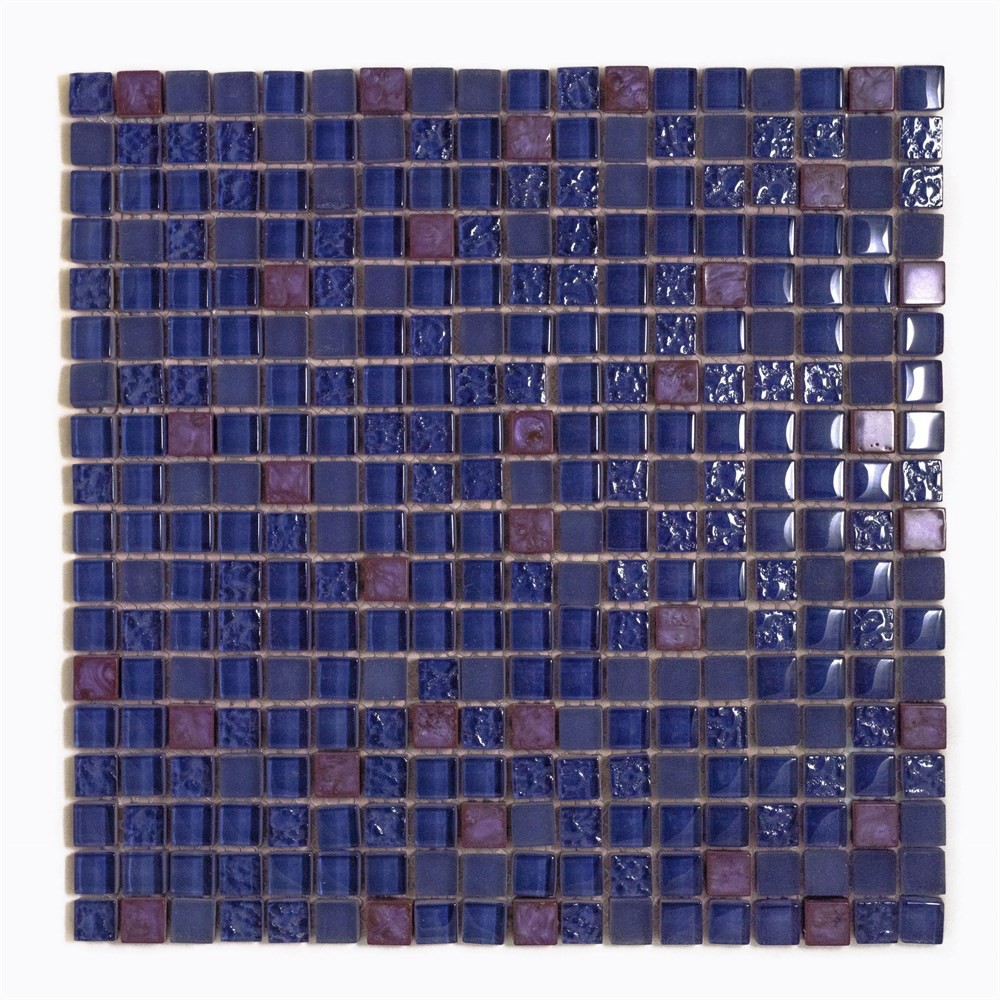 Изображение товара Декоративная мозаика из стекла и камня Керамоград 30x30 см фиолетовая