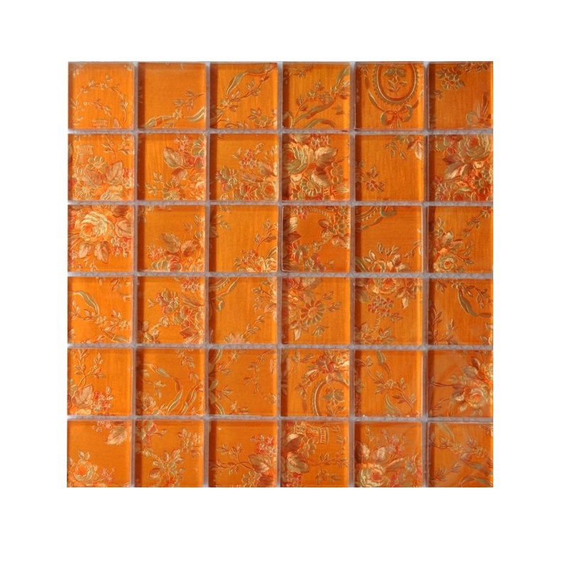 Изображение товара Декоративная мозаика Керамоград 30x30 см Оранжевый / медный