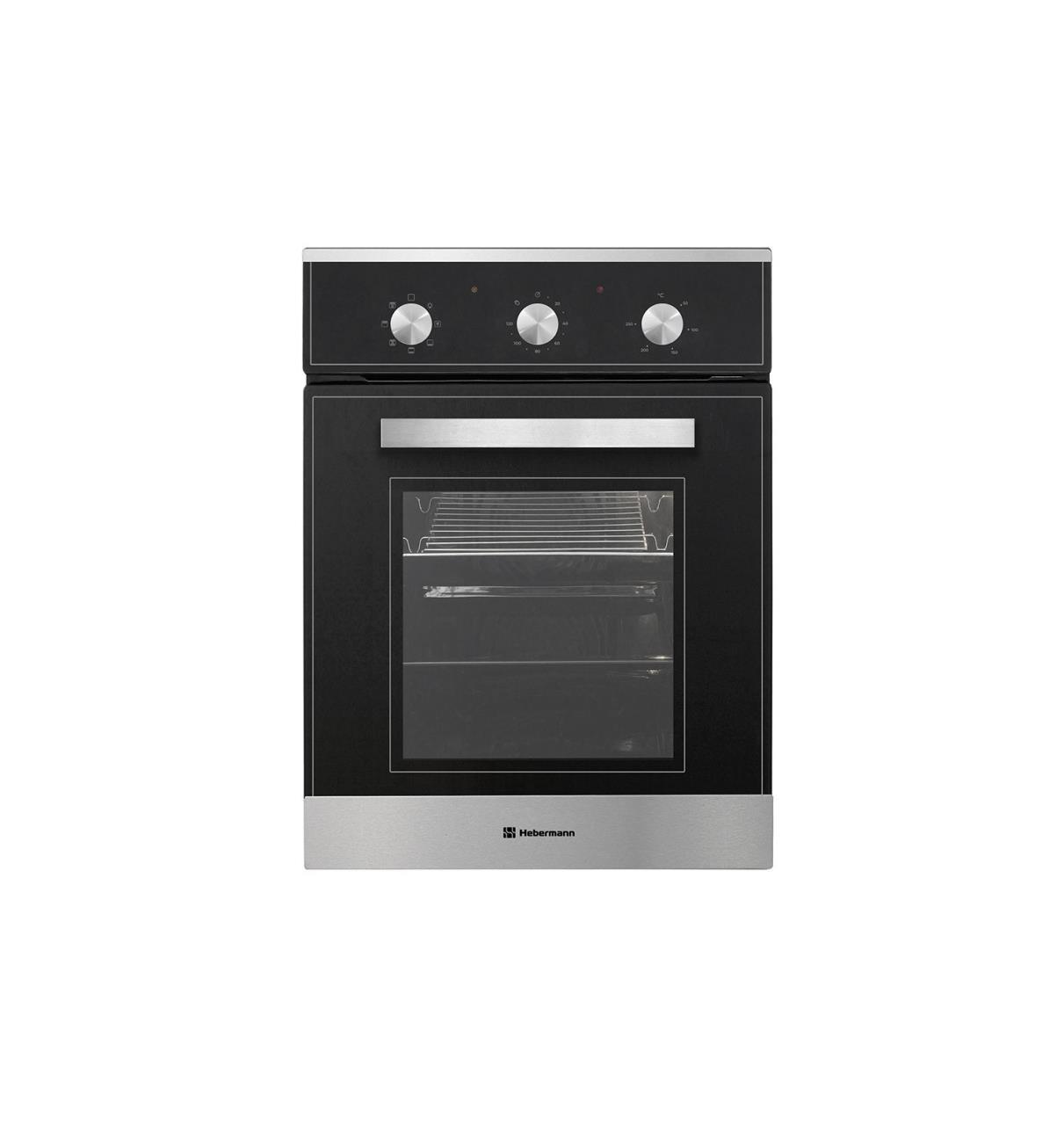 Изображение товара Электрический встраиваемый духовой шкаф Hebermann HBBO 4507.1 X 45x59.5x58 см цвет серый металлик/черный