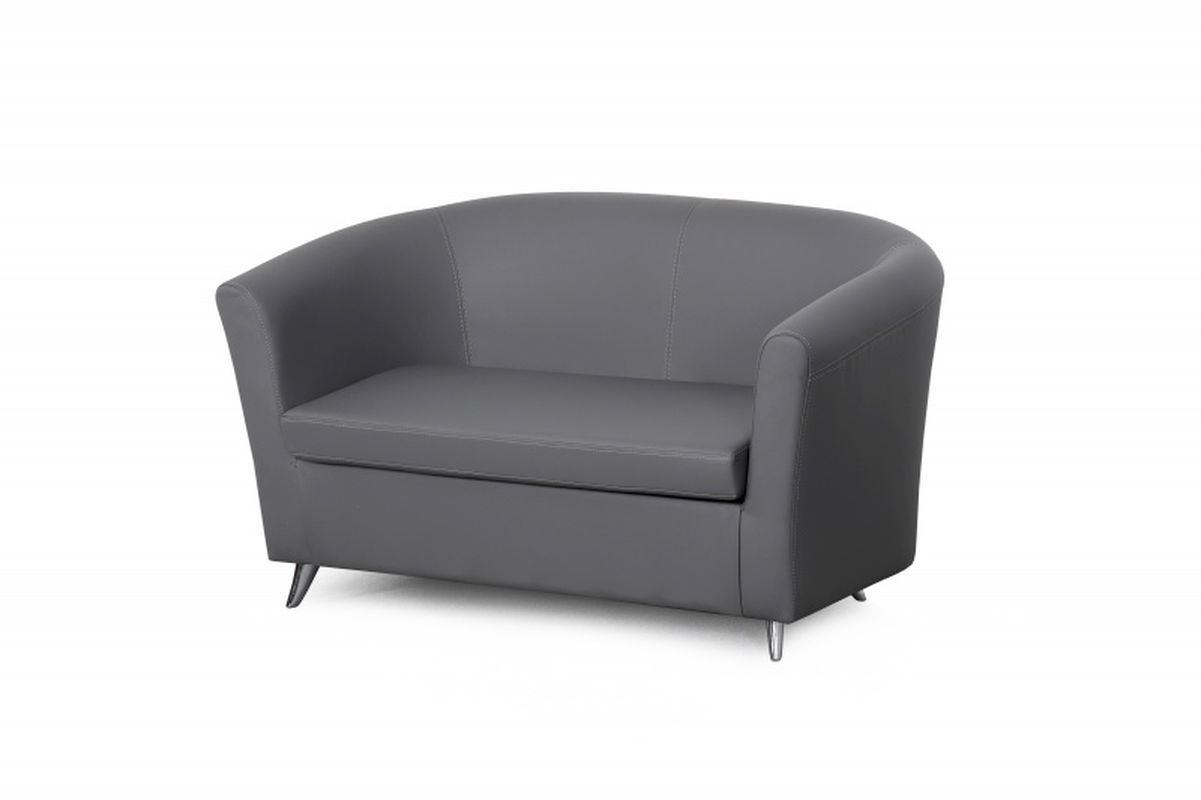 Изображение товара Диван Мебельград Бренд 44481_2 140x69x73 см искусственная кожа цвет пегас грей