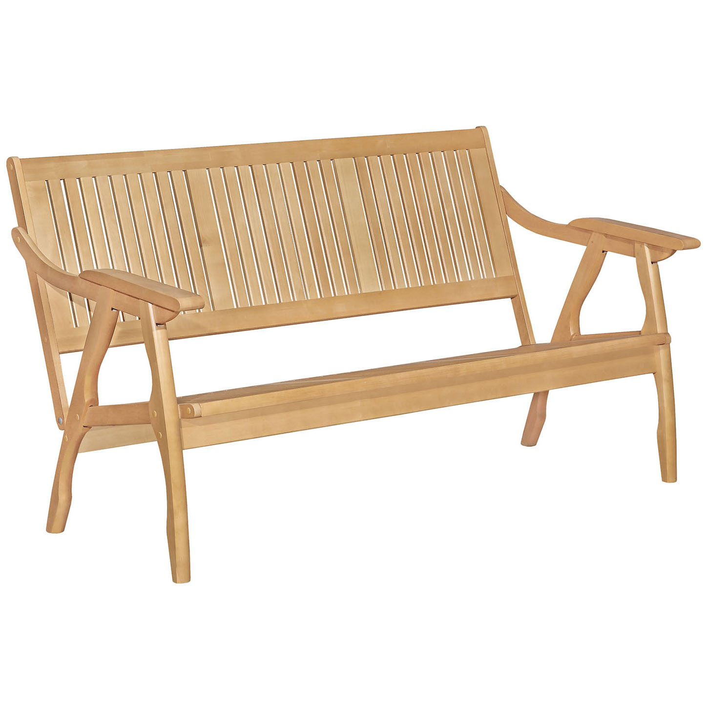 Изображение товара Скамья садовая Мебелик 7755 из массива дерева бук 159x82x90 см