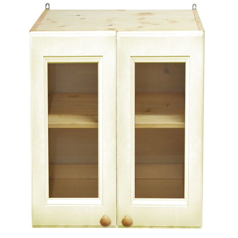 Изображение товара Навесной шкаф из сосны Весури арт 261 60x74x32 см с стеклом и гарантией 24 месяца