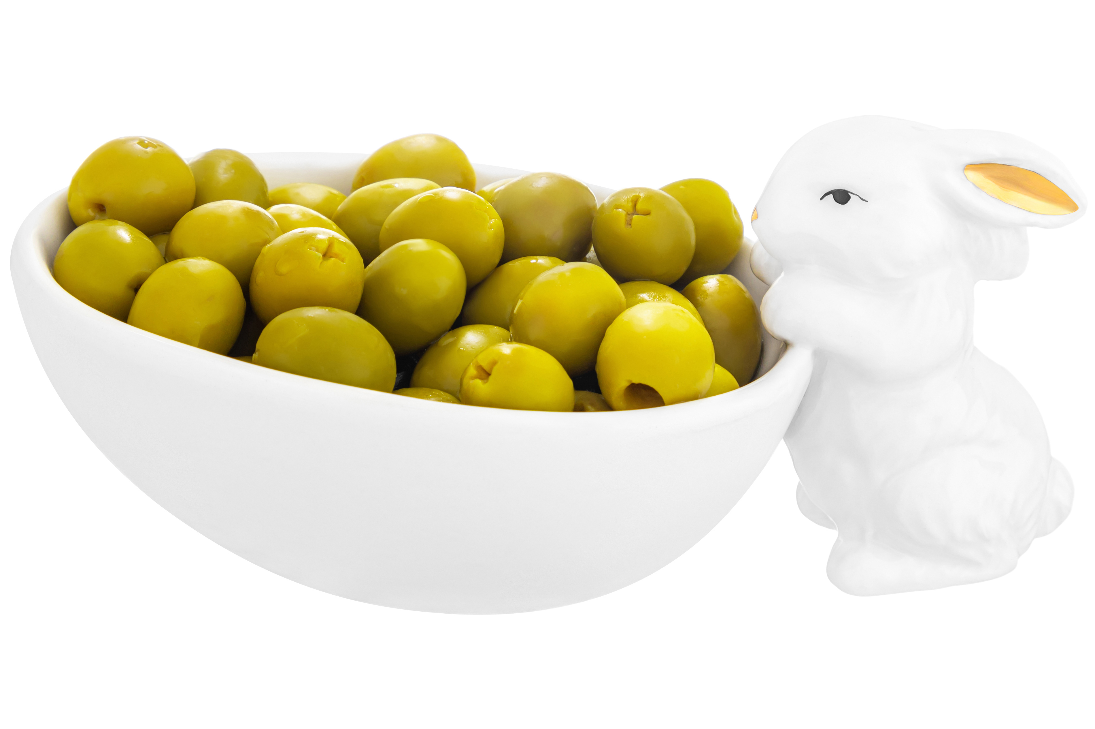 Изображение товара Сервировочное блюдо Elan Gallery Кролик 10.2x18 см керамика белый/золотистый