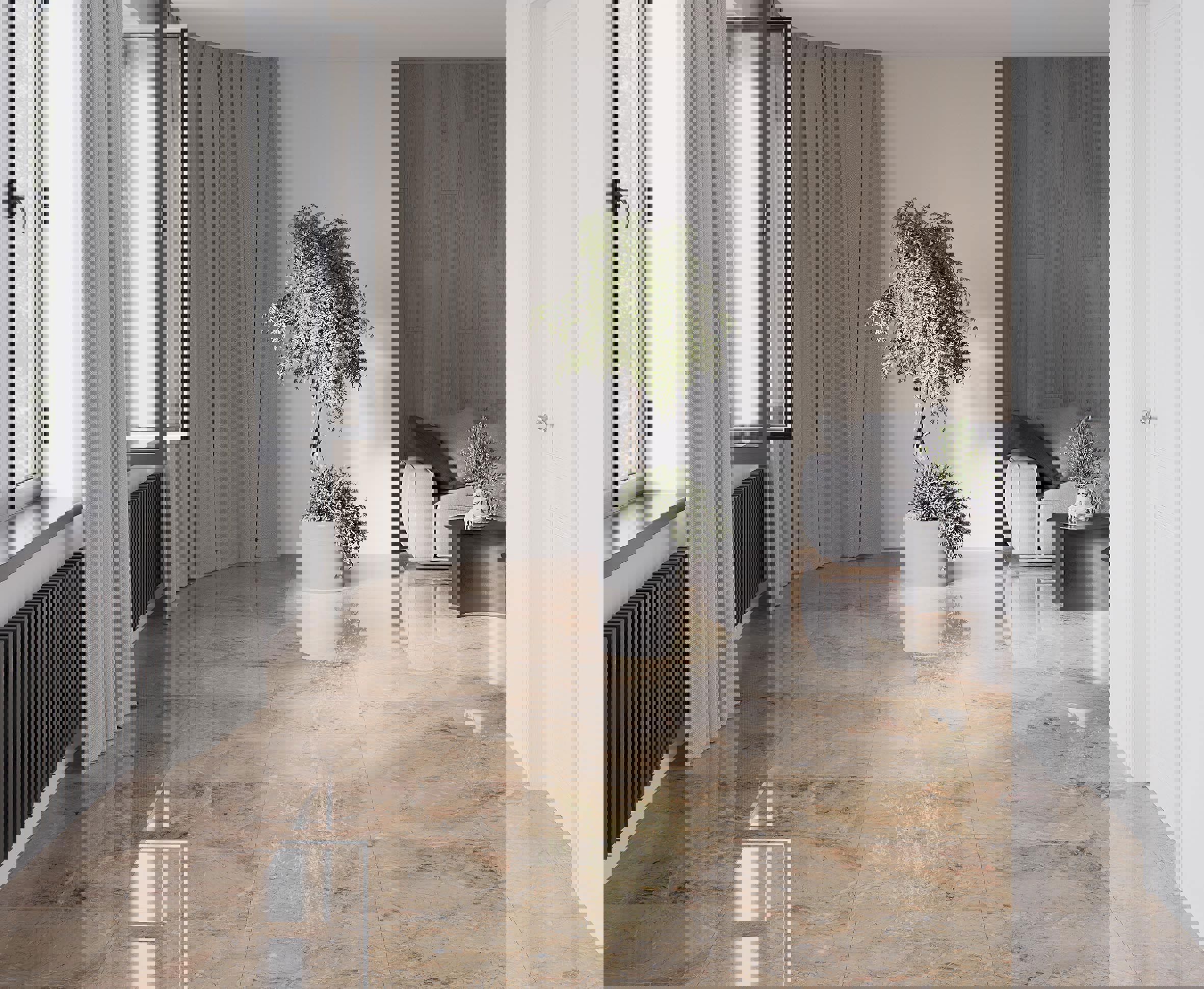 Изображение товара Керамогранит Laparet Brecia Antic Brown 60x60 см бежевый полированный для пола и стен