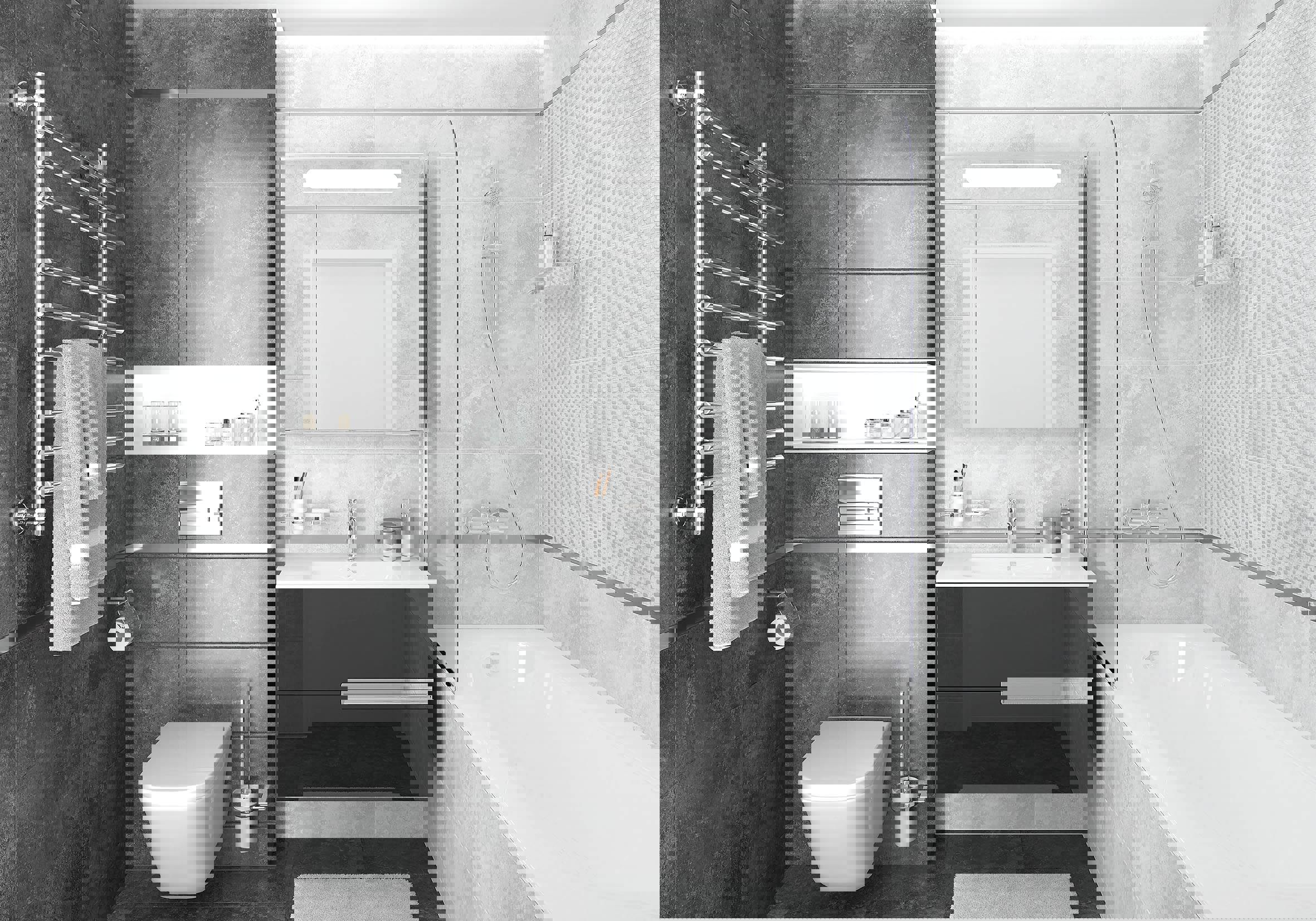 Изображение товара Настенная плитка Laparet West графит 25x50 см для стен интерьера