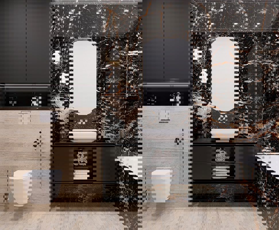 Изображение товара Керамогранит Laparet Universe черный 80x160 см для пола и стен