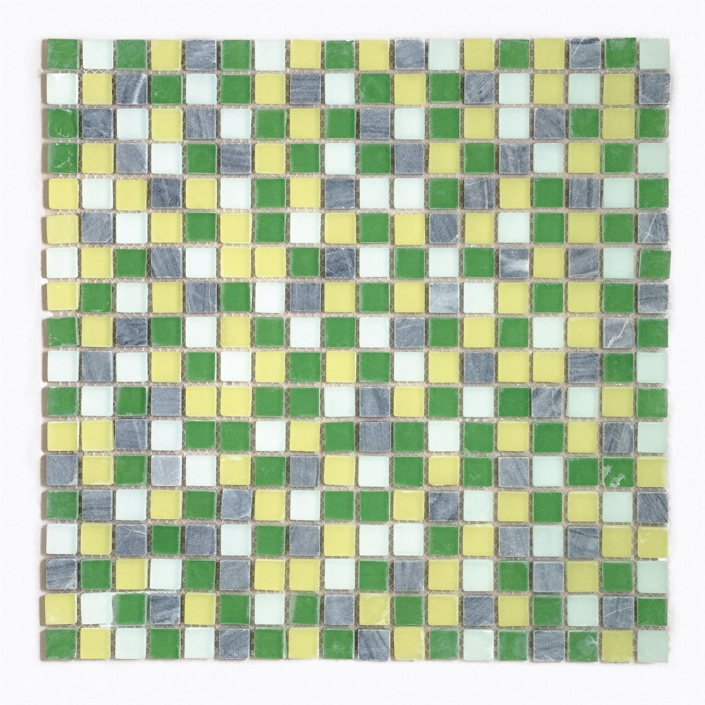 Изображение товара Декоративная мозаика Керамоград 30x30см разноцветная из натурального камня